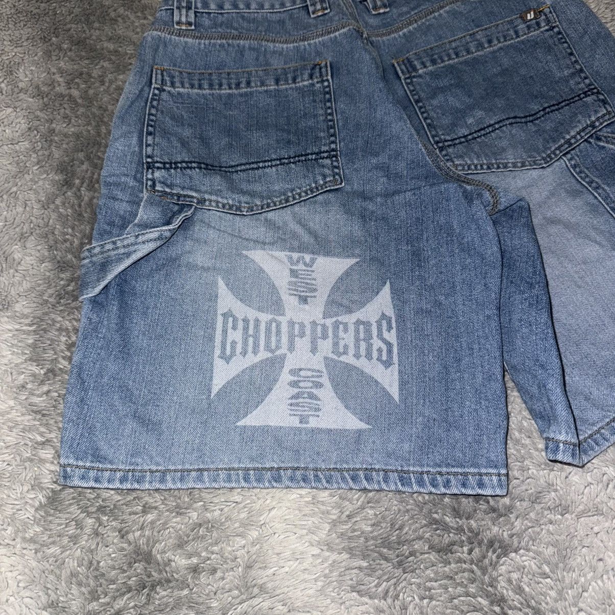 West Coast Choppers WEST COAST CHOPPERS VINTAGE DENIM/JEAN SHORTS Size US 29 - 2 Thumbnail