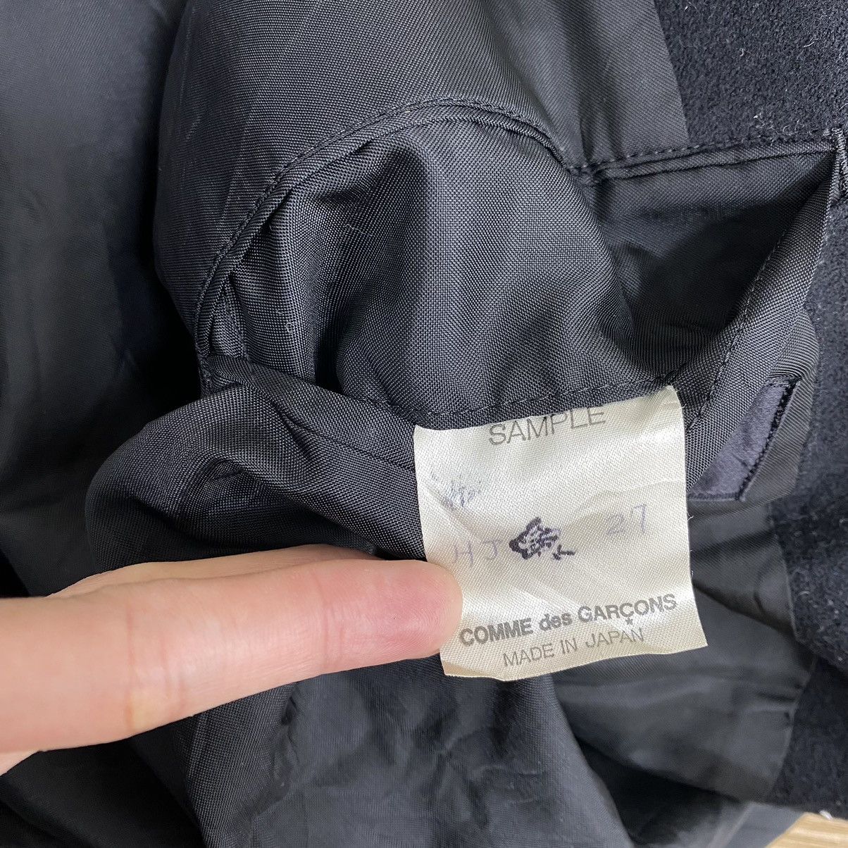 Comme des Garcons Vintage 80s COMME DES GARCONS Homme Black Blazer Coat Size US M / EU 48-50 / 2 - 6 Thumbnail