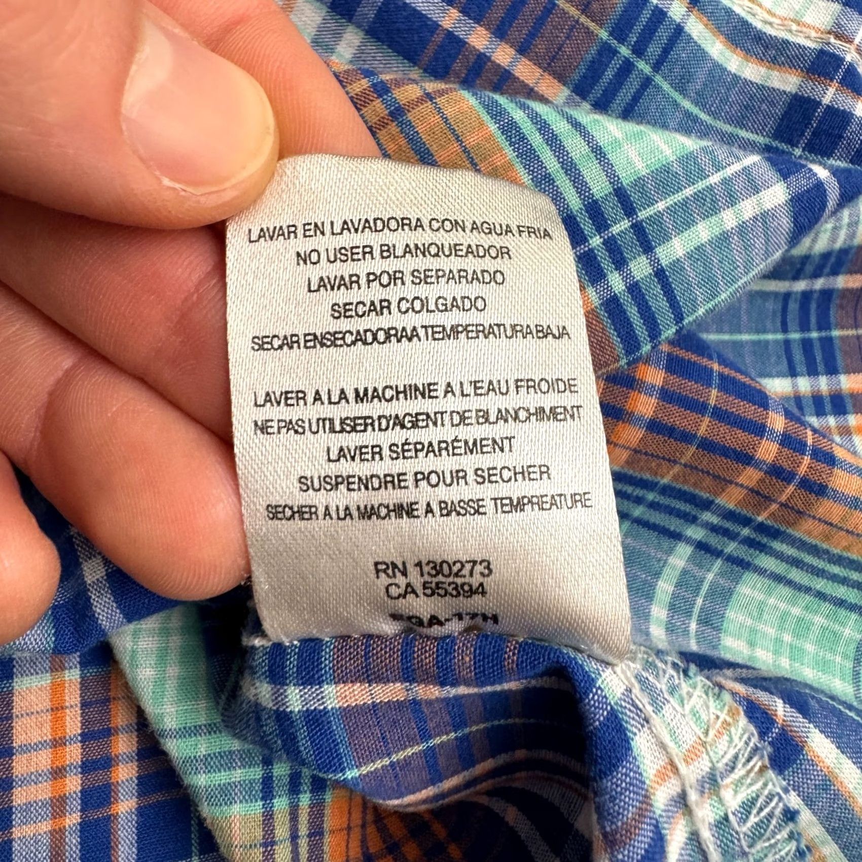 Wrangler Wrangler Shirt Womens S Western Pearl Snap Button Down Blue Orange Plaid Top Size S / US 4 / IT 40 - 7 Thumbnail