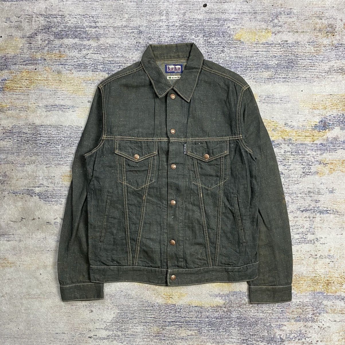 Blue Blue Japan × Japanese Brand Blue Blue japan Hemp denim jacket Size US L / EU 52-54 / 3 - 1 Thumbnail