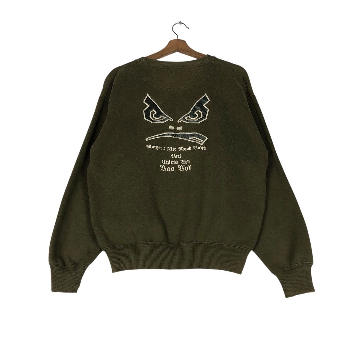 Japanese Brand 90s Bad Boy California Sweat Fade Olive Green Essential Size US M / EU 48-50 / 2 - 10 Thumbnail