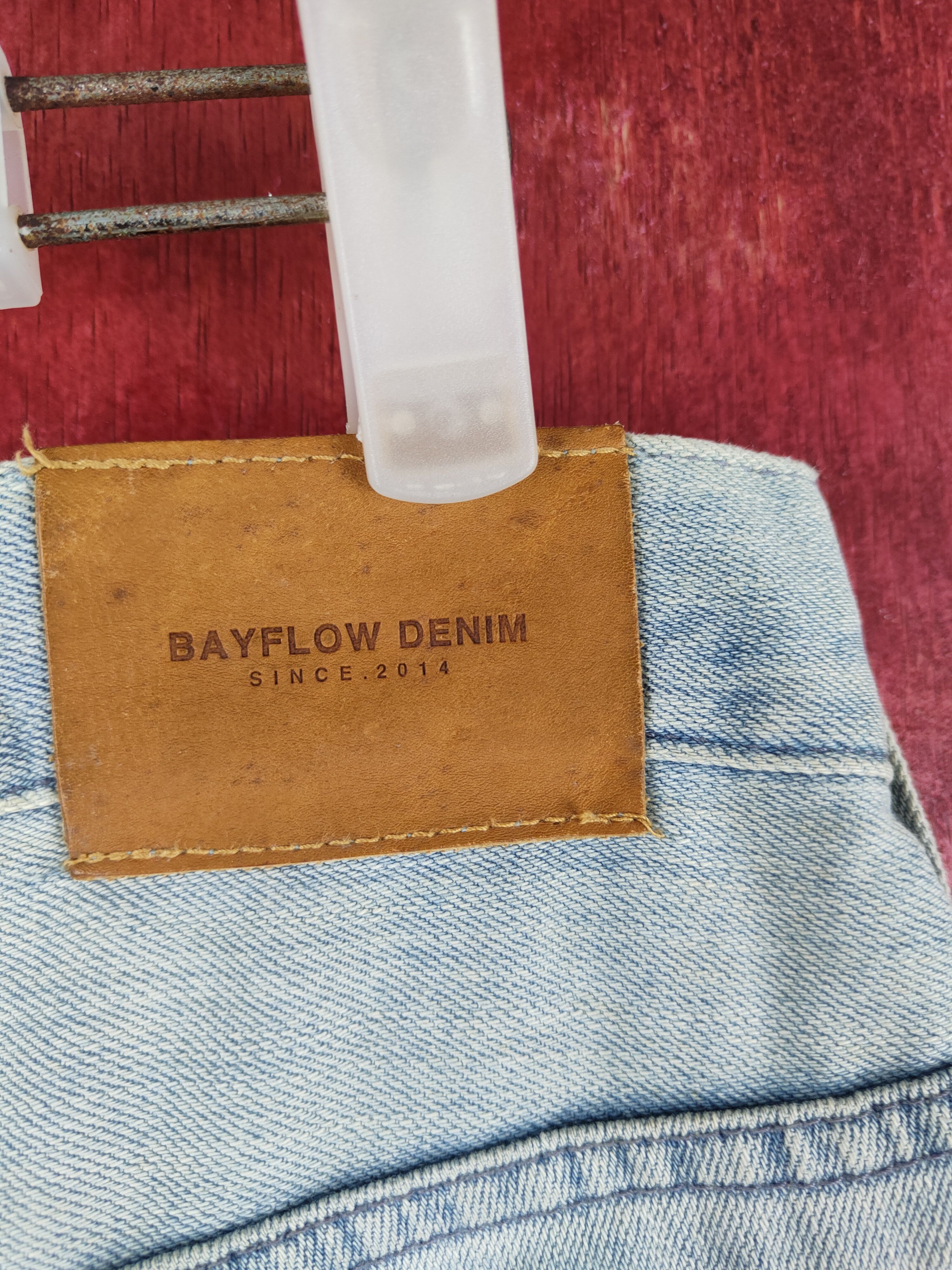 Japanese Brand Bayflow Blue Faded Distressed patchwork Denim #S1483 Size US 30 / EU 46 - 14 Thumbnail