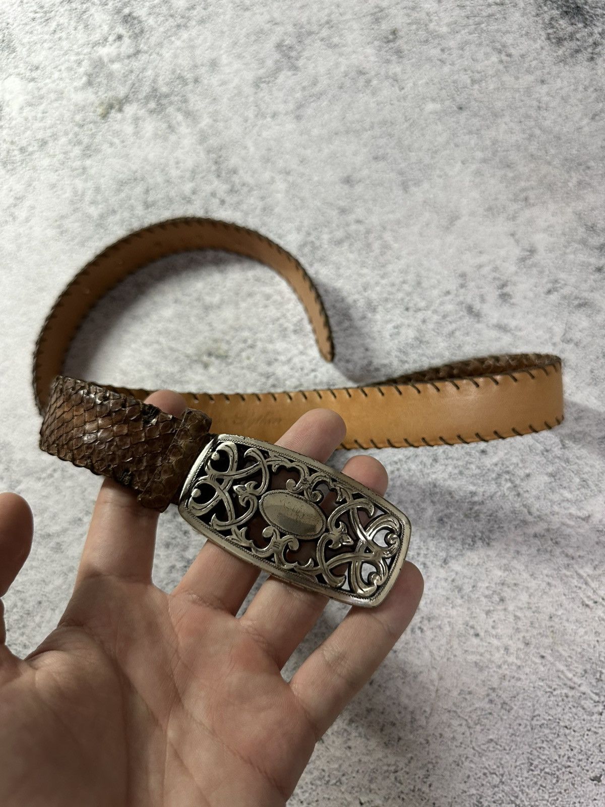 Other Reptile’s House Python Leather Belt Made in Italy Size ONE SIZE - 3 Thumbnail