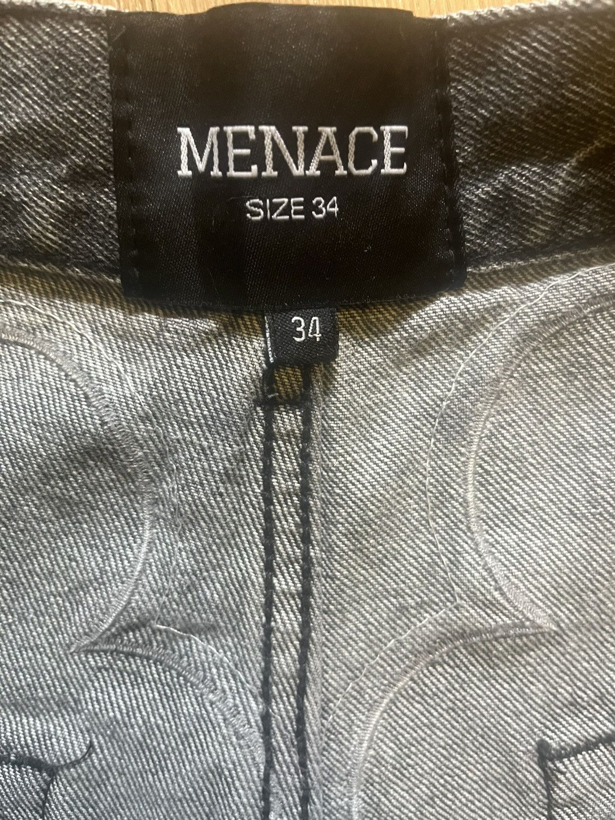 Menace Menace Los Angeles Iconography Denim Patchwork Jeans Size US 34 / EU 50 - 4 Thumbnail