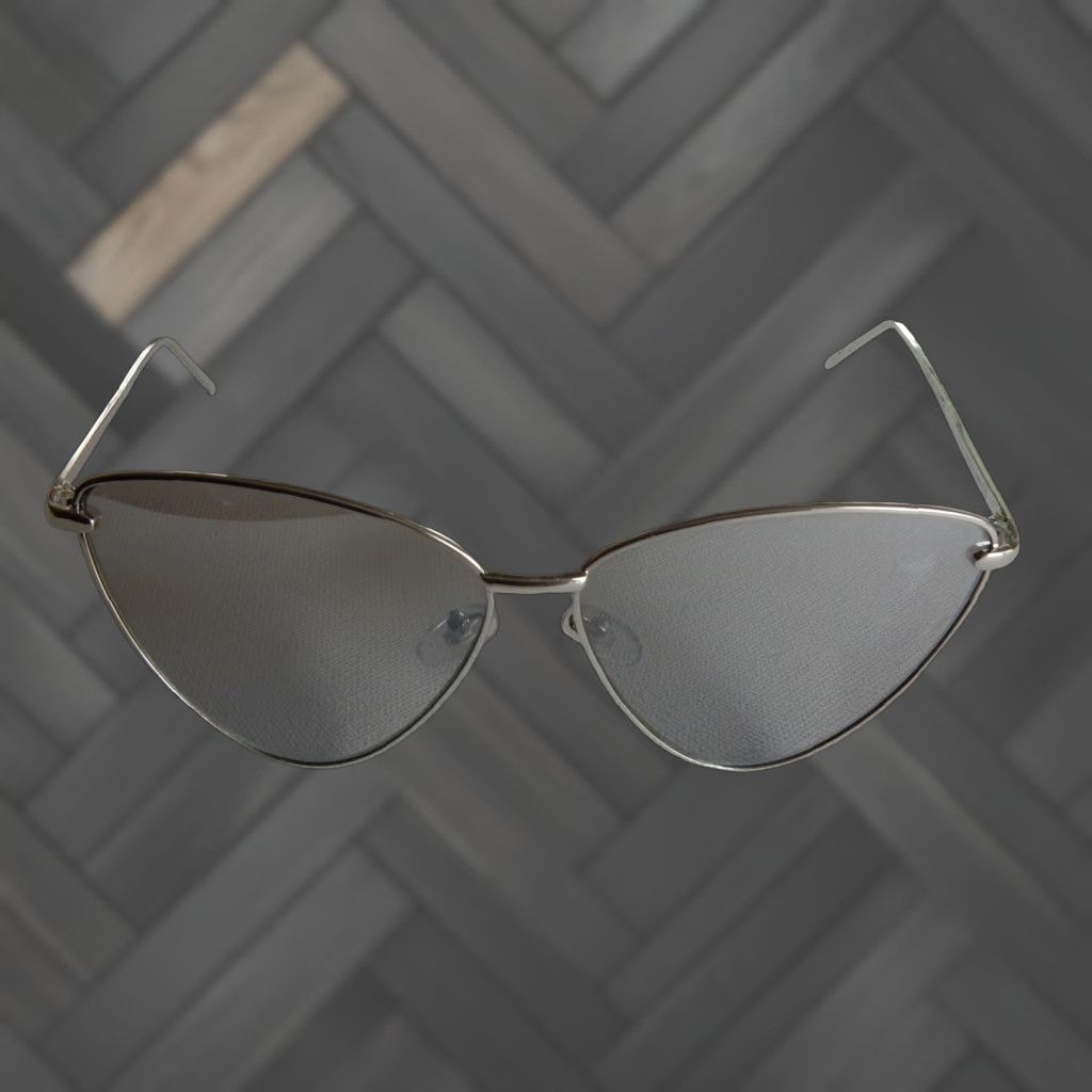 H&M VINTAGE H&M Sunglasses Women Silver Small Scratched Style Accessories Size ONE SIZE - 1 Thumbnail