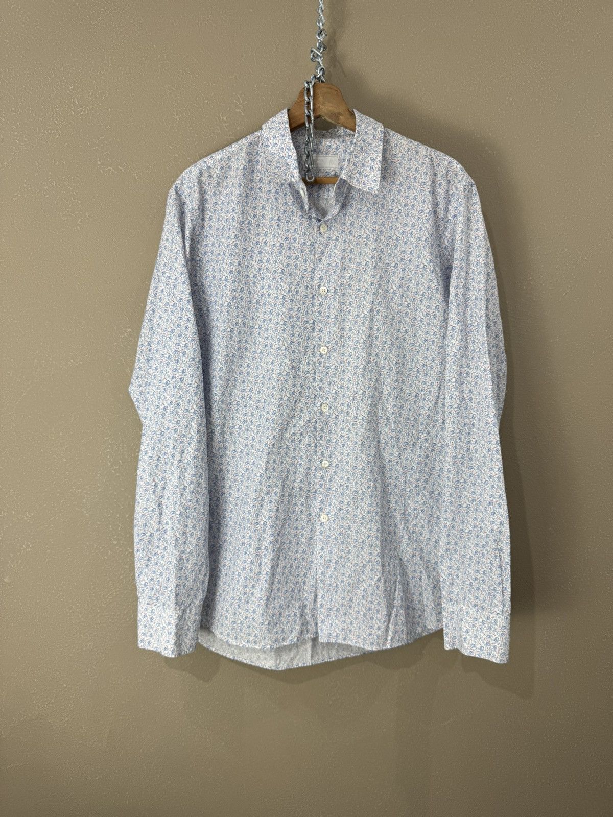 Prada Prada Shirt Print Runway Lion Print Blue 44 Size US XL / EU 56 / 4 - 1 Thumbnail