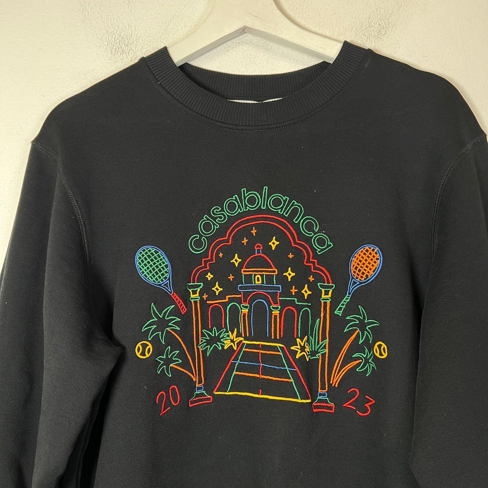 Casablanca Casablanca Black Rainbow Crayon Embroidered Sweatshirt Size US S / EU 44-46 / 1 - 2 Thumbnail