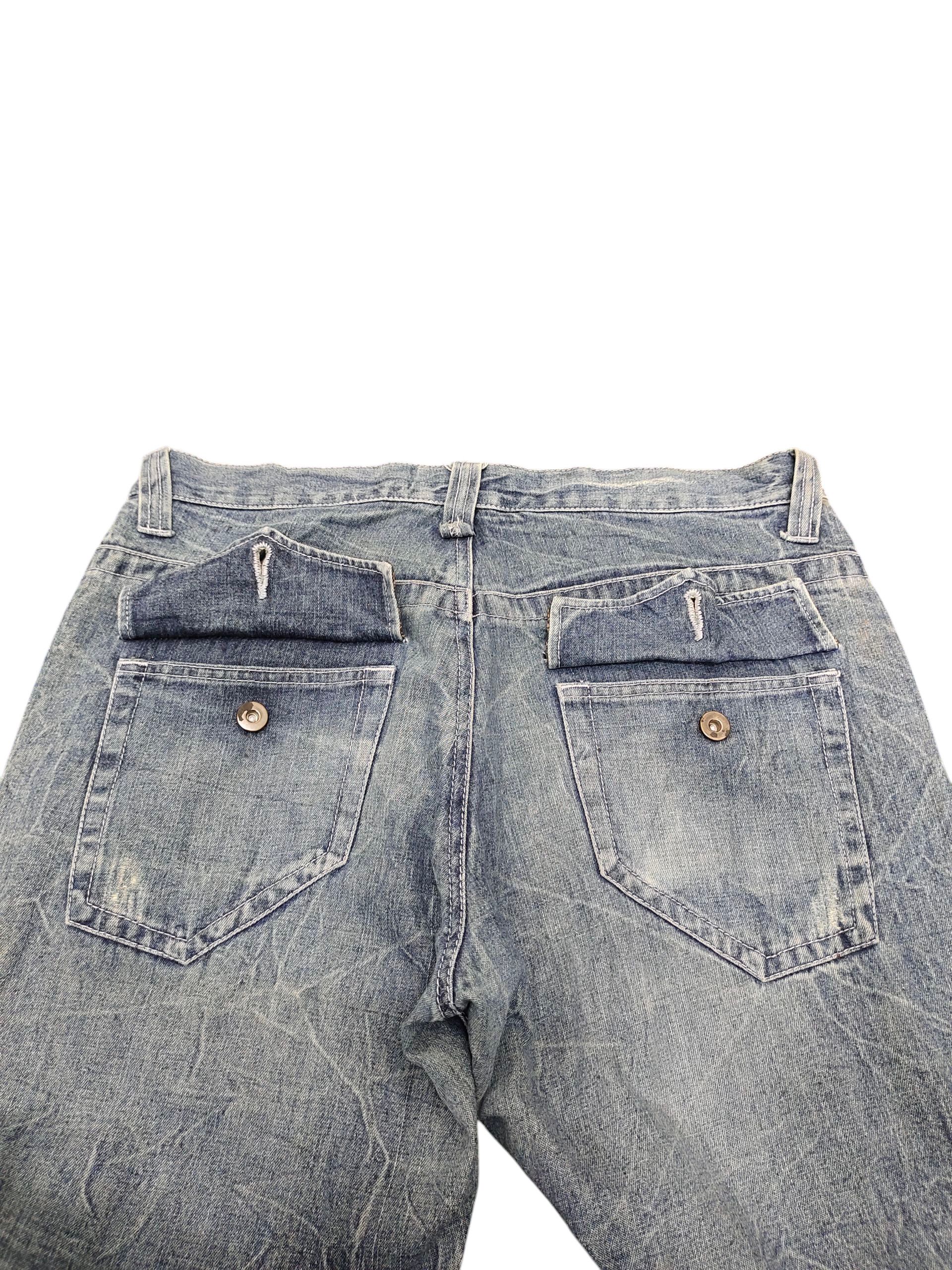 Undercover Japanese Brand Jungle Storm Clawmark Distress Faded Jeans Size US 33 - 14 Thumbnail