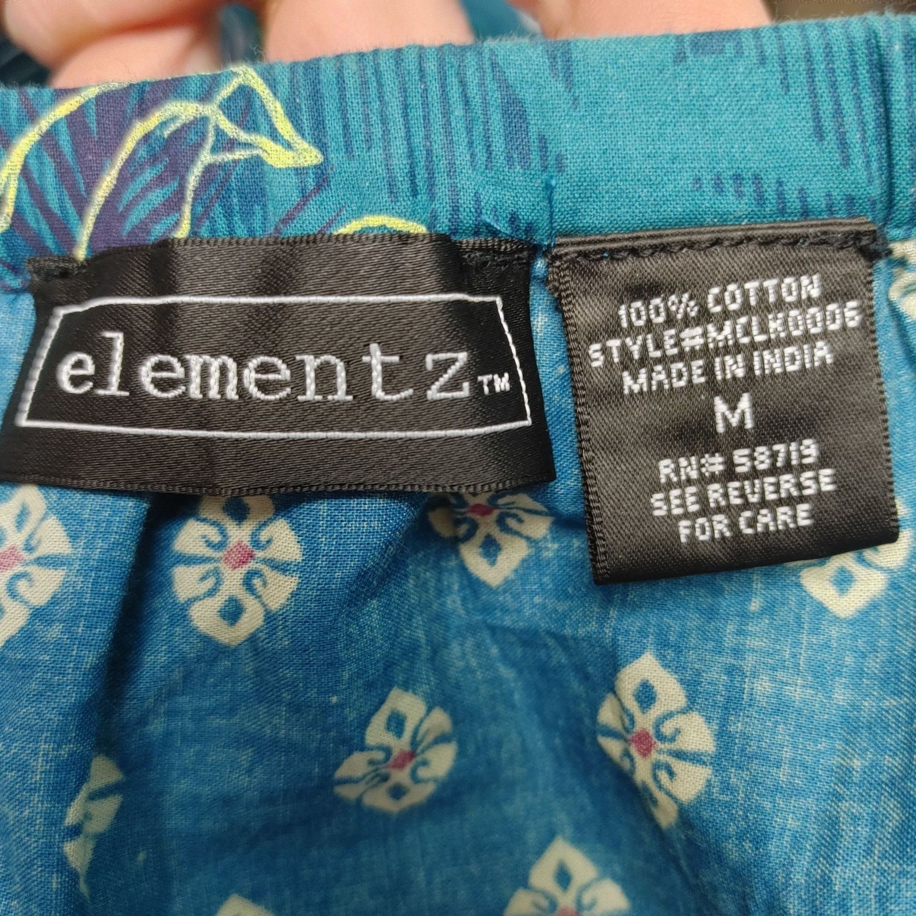Other Elementz Women's Blue Tribal Print Midi Skirt Medium Size 34" / US 12 / IT 48 - 2 Thumbnail