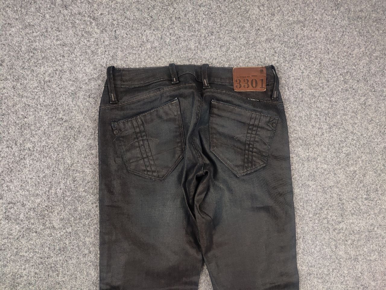G-Star G Star Raw Elect Waxed Denim Low rise Jeans Y2K Style LGB Size 29" - 7 Thumbnail