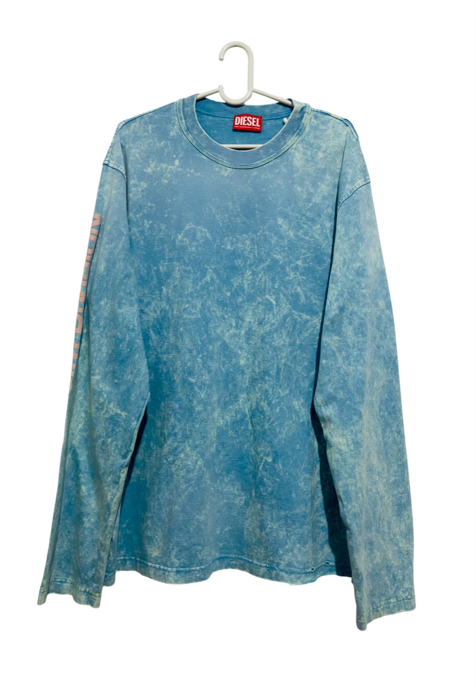 Diesel Acid-wash long-sleeve T-shirt in Blue Size US M / EU 48-50 / 2 - 1 Thumbnail