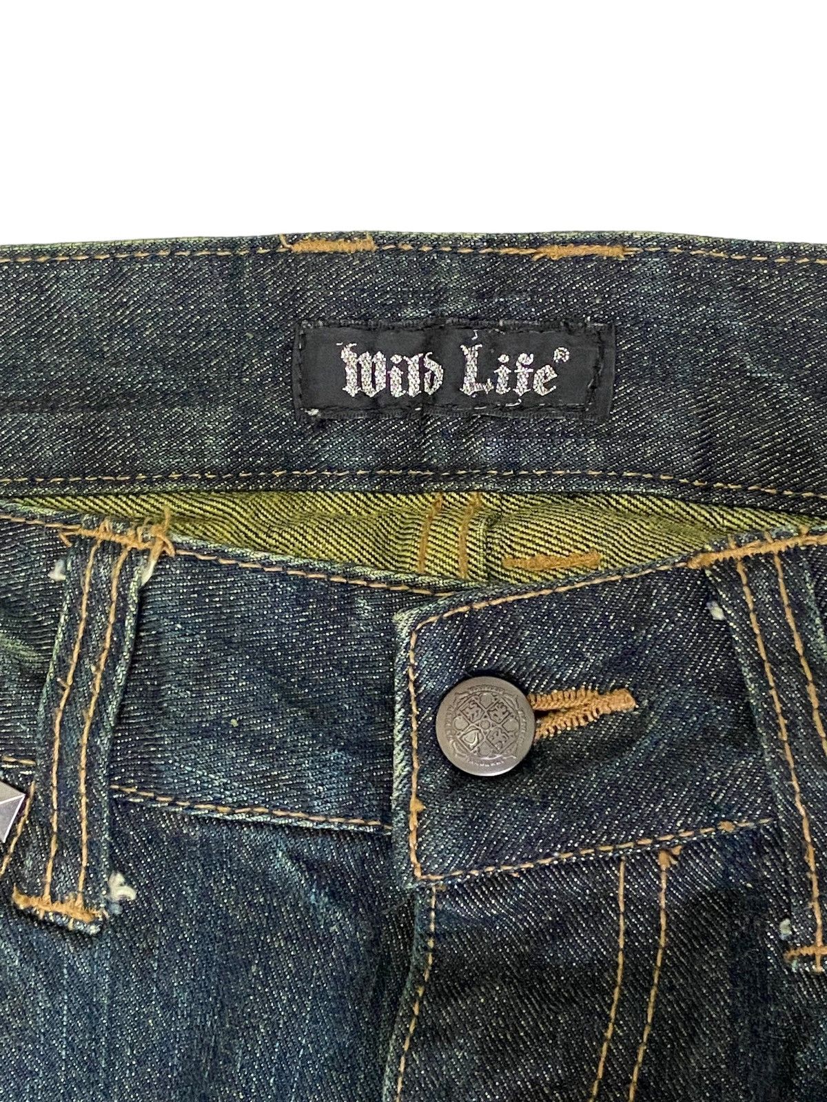 If Six Was Nine Mild Life Japan Splash Art Paint Distressed Patchworks Size US 30 / EU 46 - 13 Thumbnail