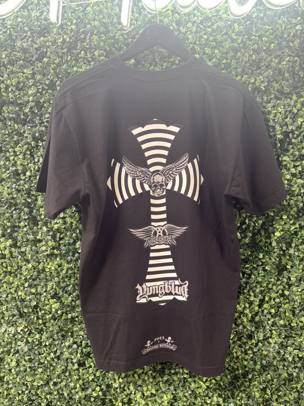 Chrome Hearts Chrome Hearts Foti x Yungblud x Aerosmith Cross Tee Size US L / EU 52-54 / 3 - 2 Thumbnail
