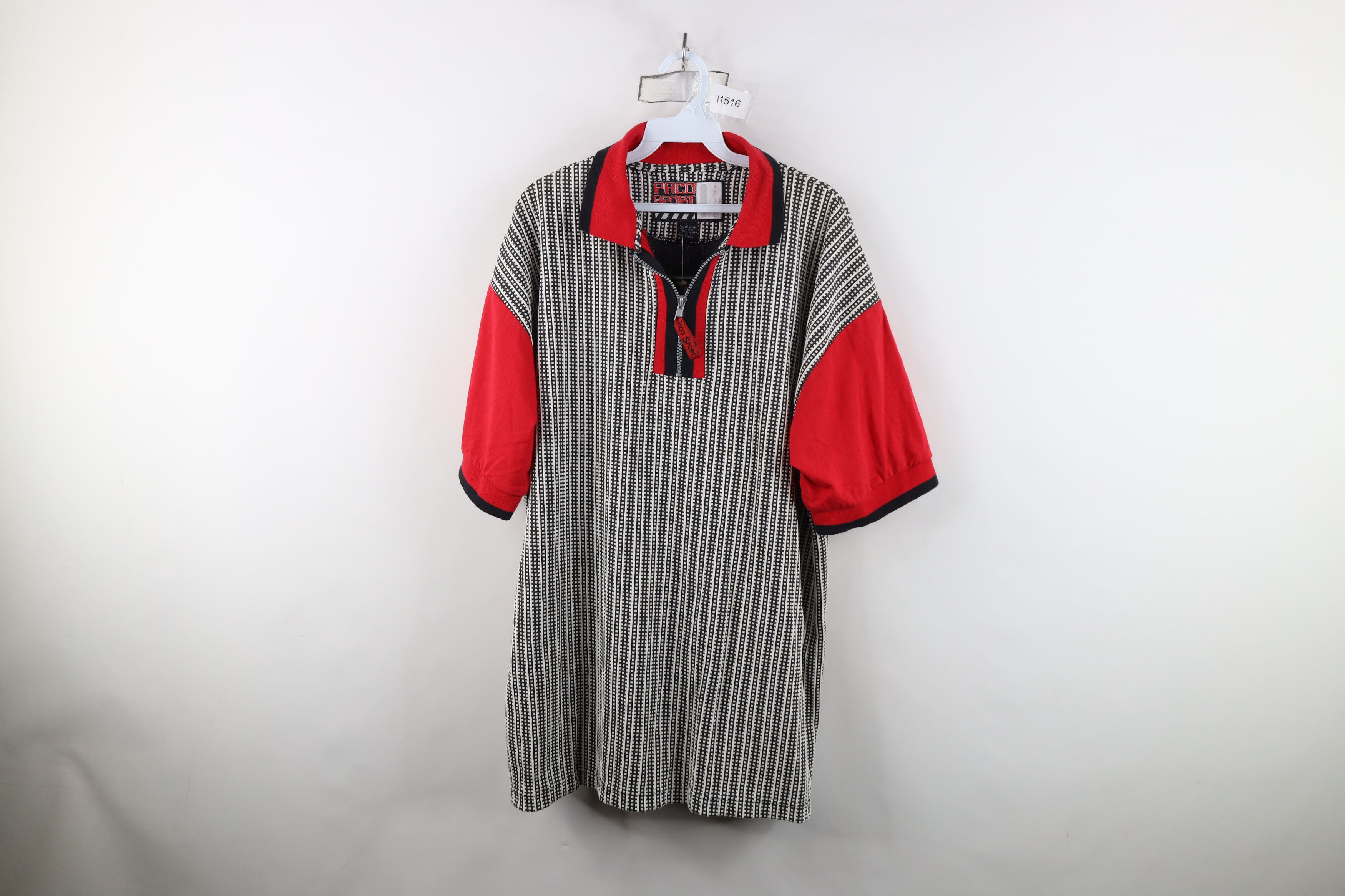 Vintage Deadstock Vintage 90s Streetwear Baggy Half Zip Polo Size US L / EU 52-54 / 3 - 1 Thumbnail