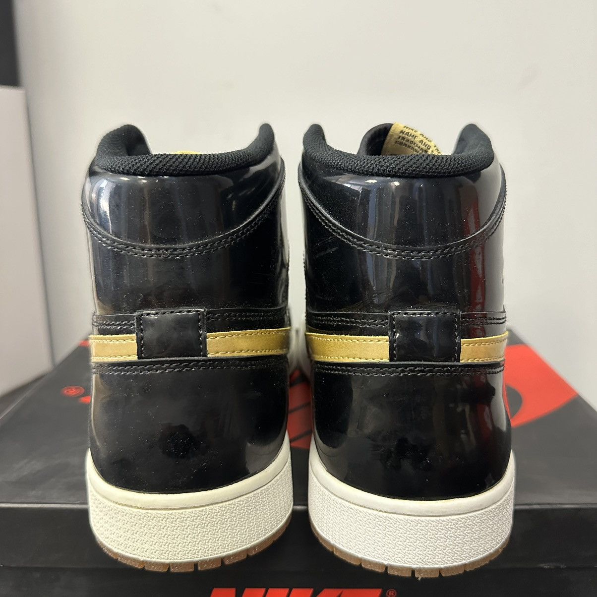 Jordan Brand Size 14 - Nike Jordan 1 Retro High OG Black Gold PL Size US 14 / EU 47 - 3 Thumbnail