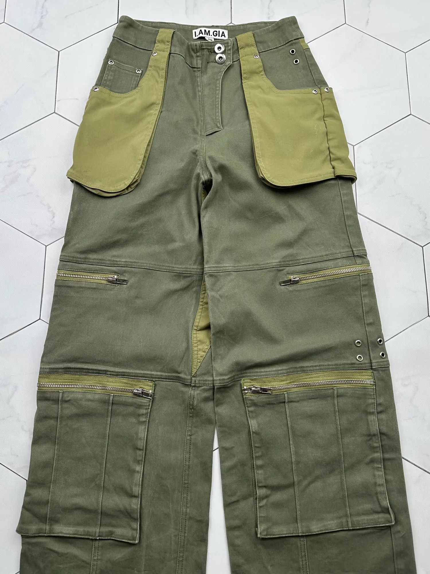 I.AM.GIA I Am Gia Wide Zipped Pants (B279) Size 25" / US 0 / IT 36 - 2 Thumbnail