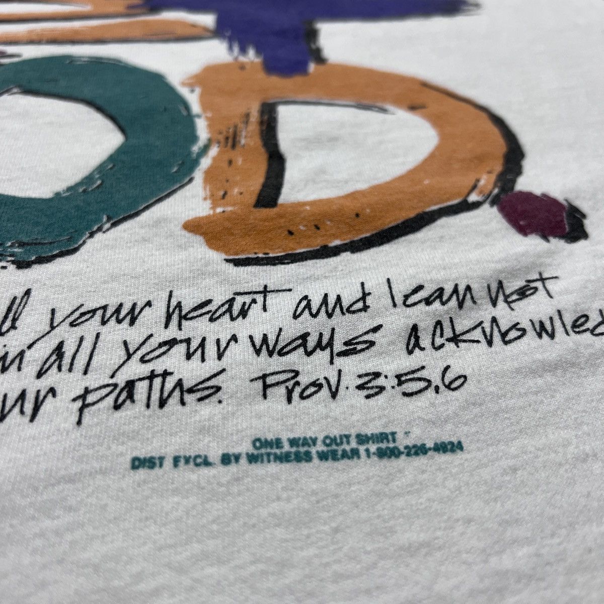 Vintage Vintage 90s Let Go Let God Bible Holy God Jesus Promo Tee Size US L / EU 52-54 / 3 - 3 Thumbnail