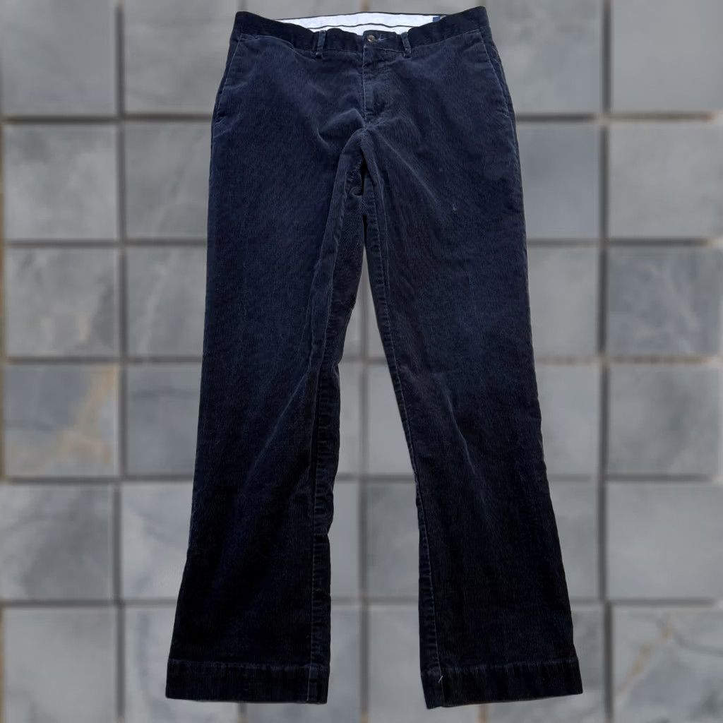 Polo Ralph Lauren Polo Ralph Lauren Pants Mens 34x32 Navy Corduroy Classic Fit Trousers Chino Straight Front Size US S / EU 44-46 / 1 - 1 Thumbnail