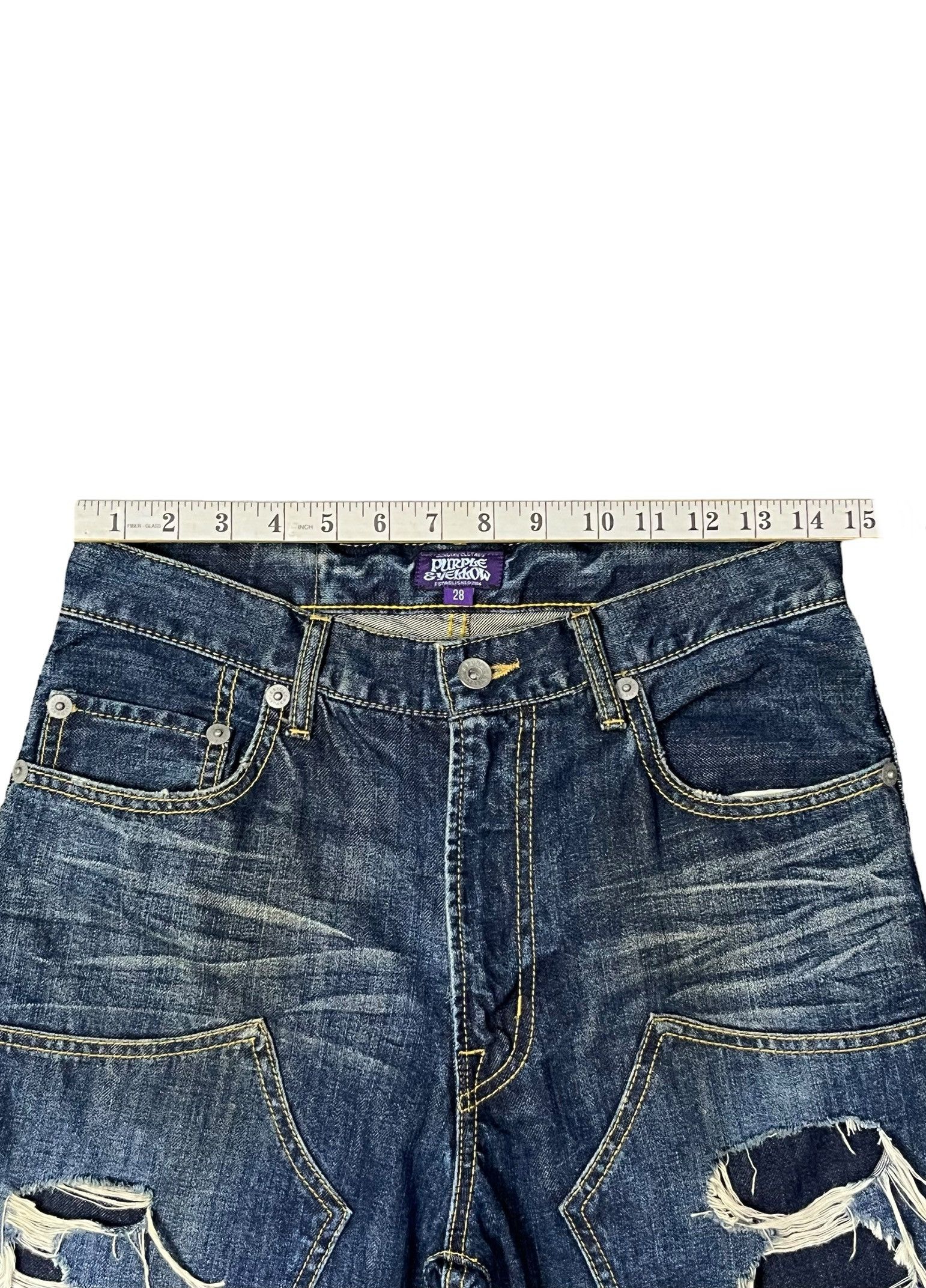 Other FYE🔥Grunge Punk Ripped Double Knee Studded Flap Buckle Back Size 29" - 14 Thumbnail