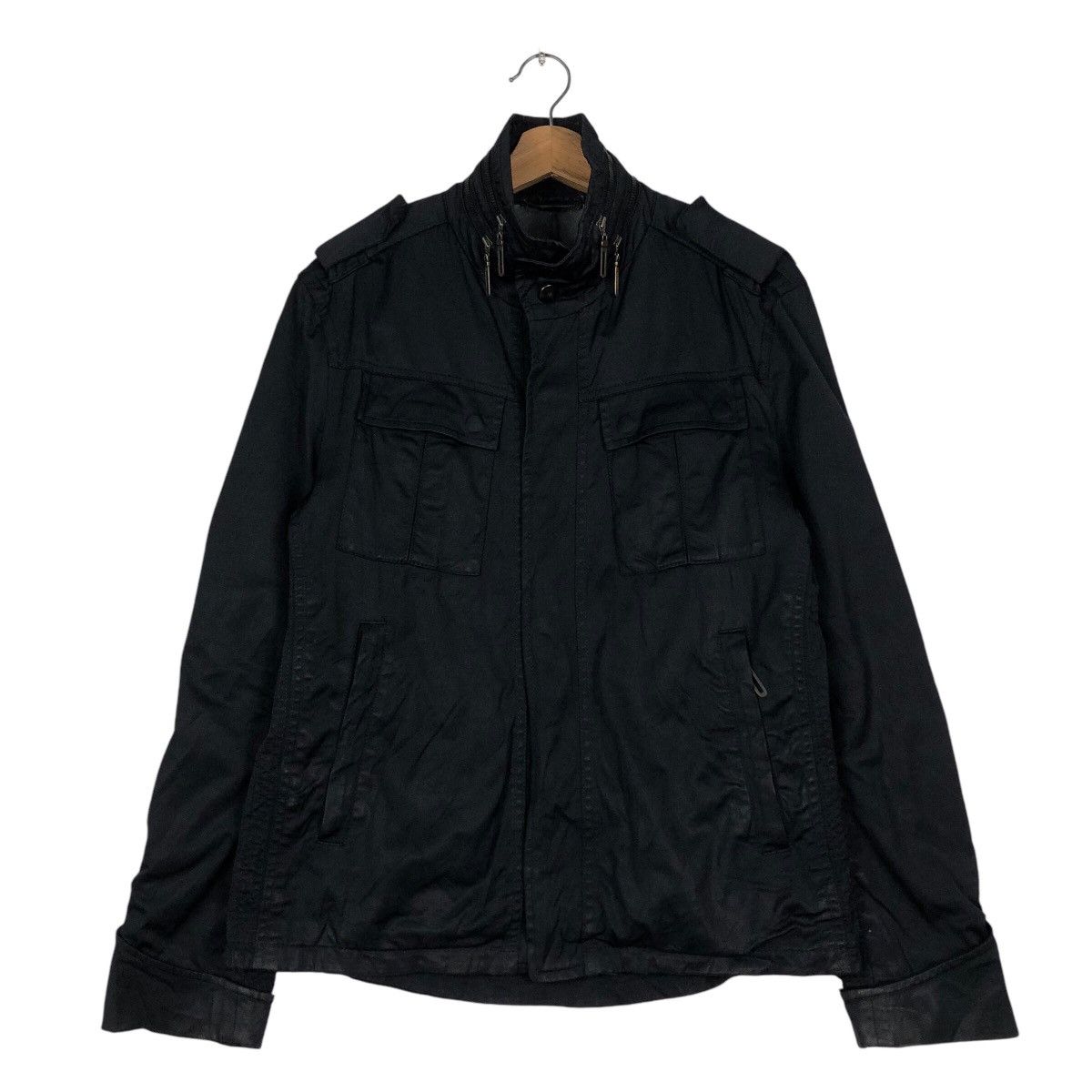 Japanese Brand 📌Vintage Biker Parachute Jacket Junmen Black Line Ginza Size US M / EU 48-50 / 2 - 2 Thumbnail