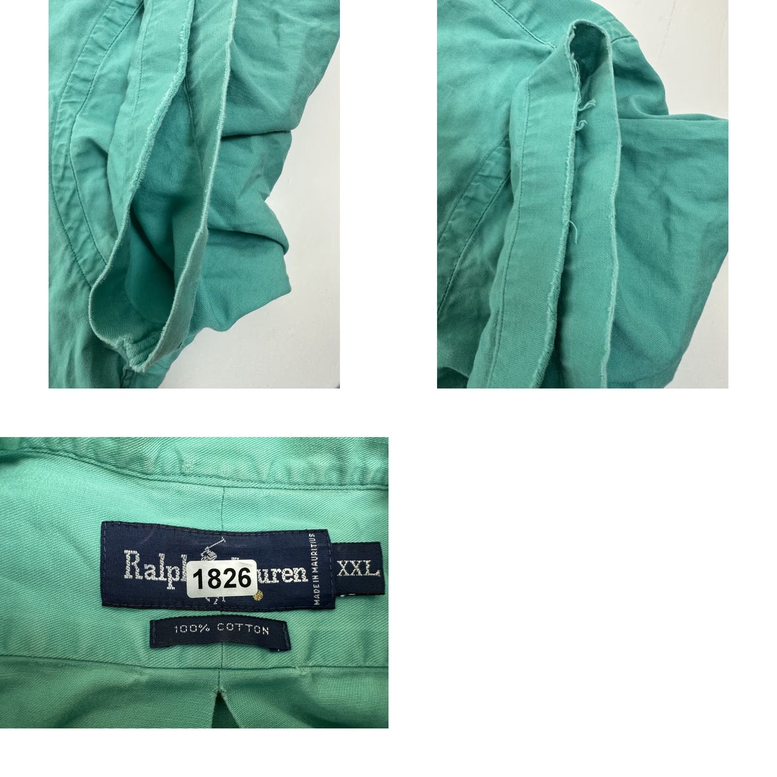 Ralph Lauren VINTAGE Ralph Lauren Shirt Mens 2XL Oversize Frays Holes Grunge Distressed Green Shirt Mens 2XL Oversize Grunge Distressed Green Size US XXL / EU 58 / 5 - 11 Thumbnail