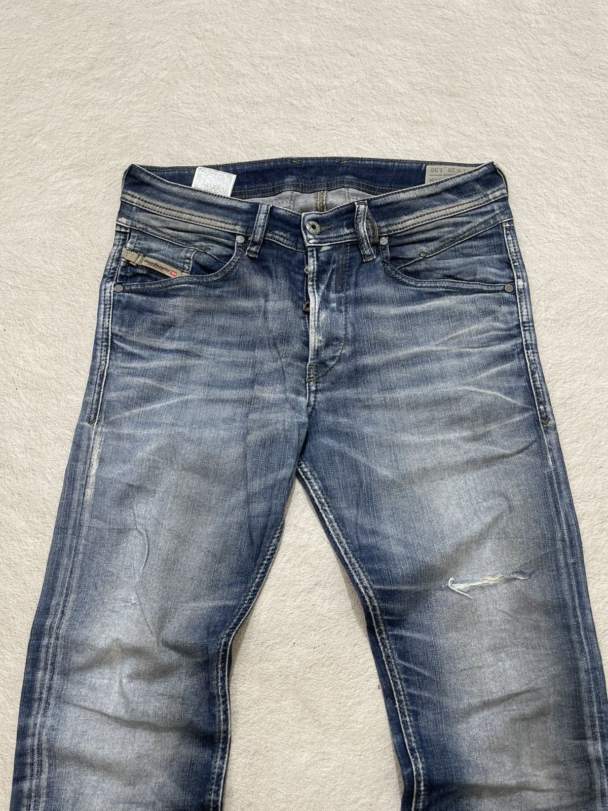 Kapital 2000s Diesel Belther Ripped Denim faded Y2K Ifsix LGB number Size US 30 / EU 46 - 2 Thumbnail