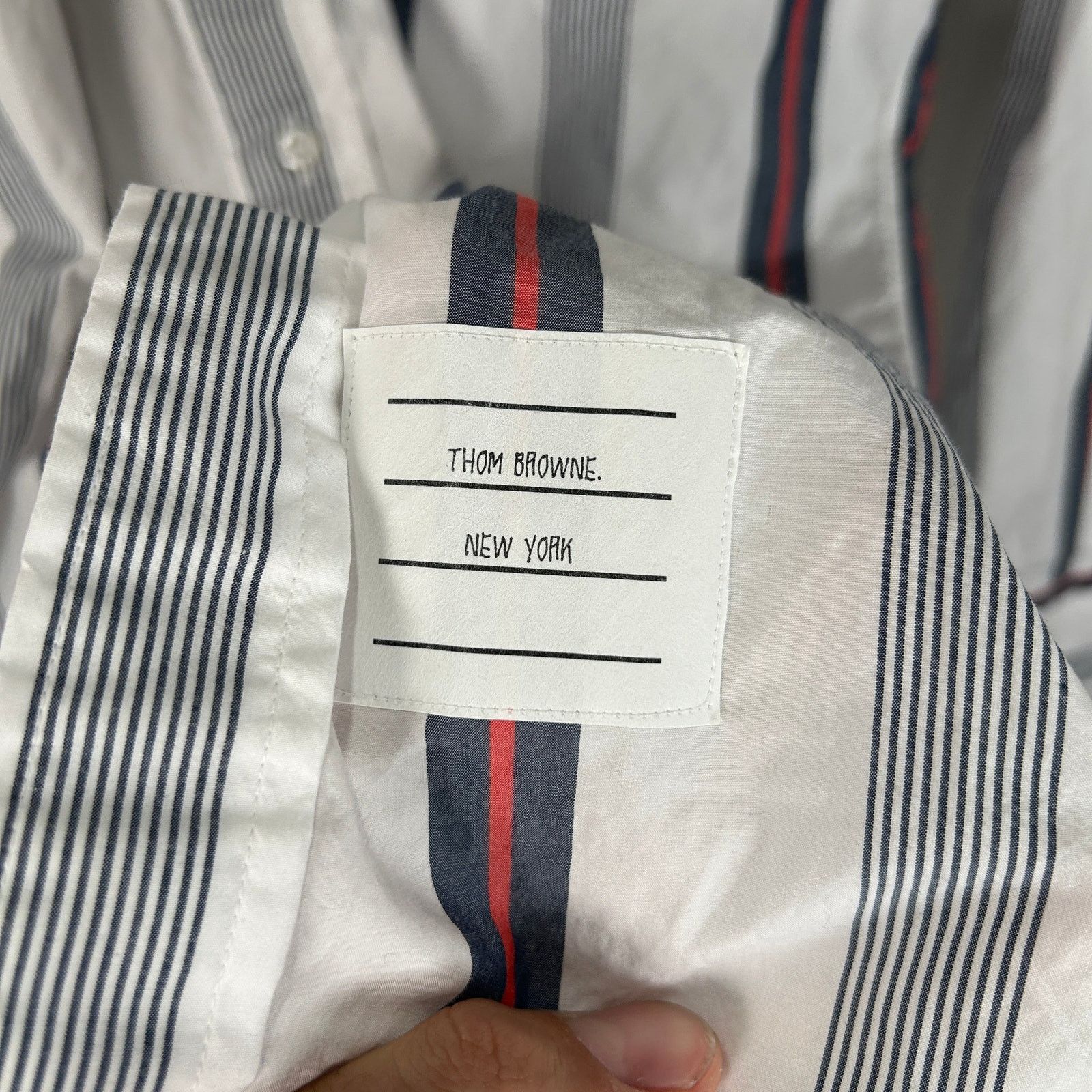 Thom Browne Thom Browne Pinstripe Button Up Shirt Size 0 Size US XS / EU 42 / 0 - 4 Thumbnail