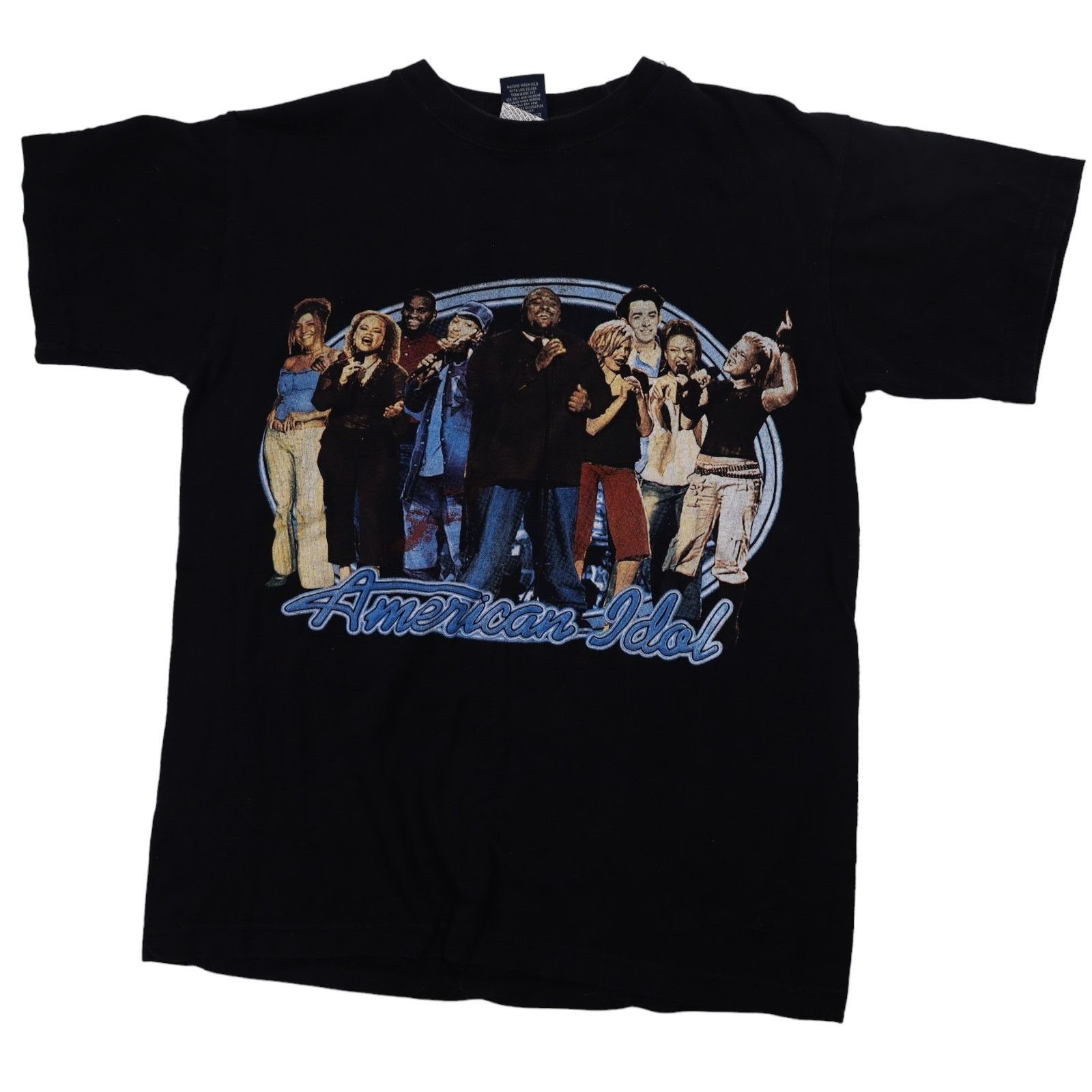 image of Rap Tees x Vintage 2003 American Idol Rap Tee in Black, Men's (Size Small)