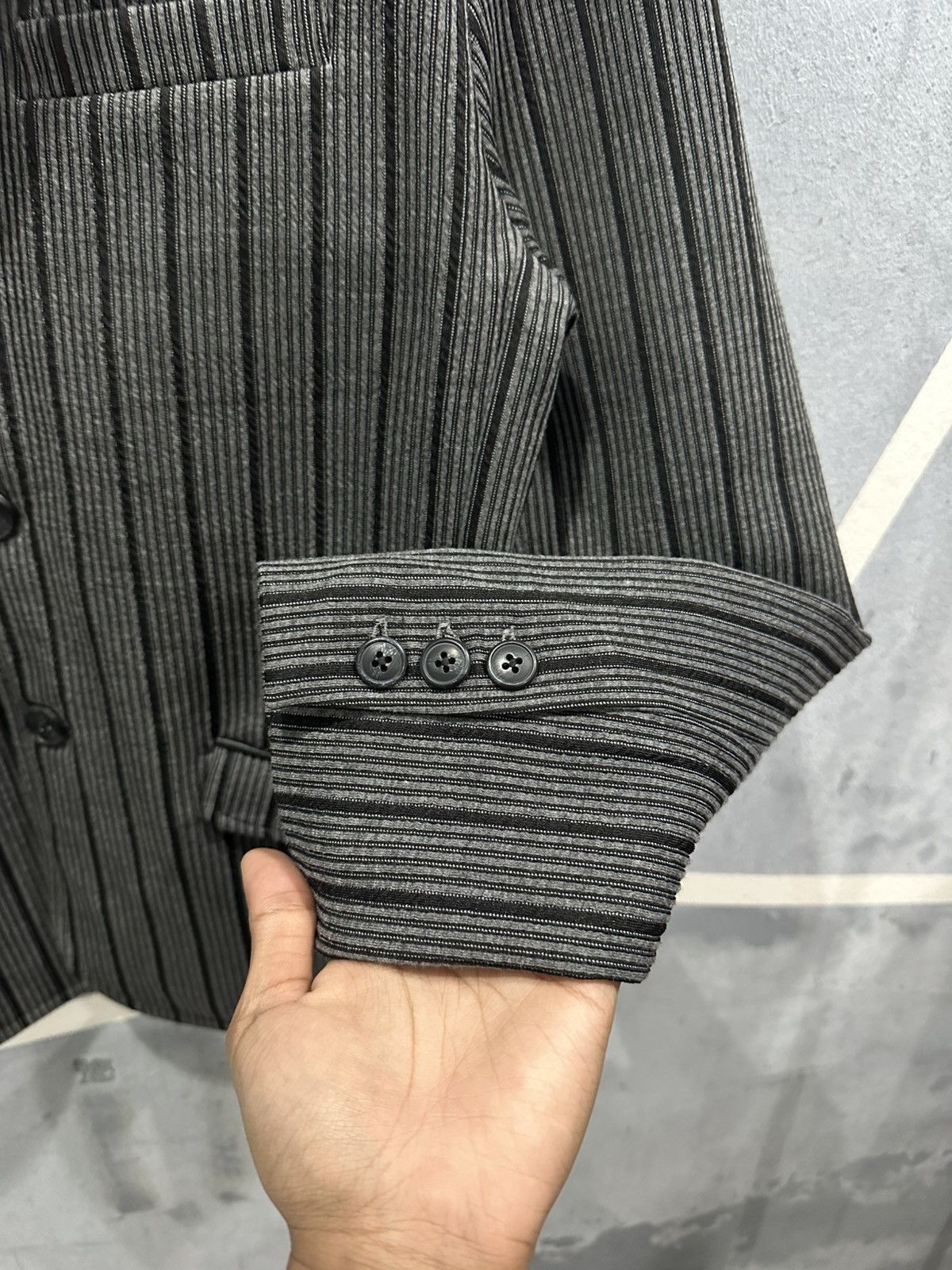 BERNINGS SHO Bernings Sho Stripe Blazer Size L / US 10 / IT 46 - 6 Thumbnail