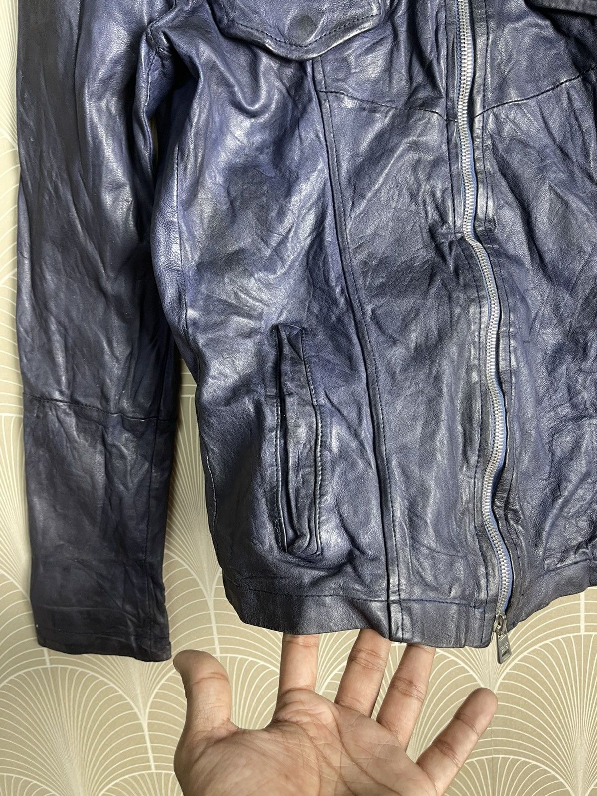 Giorgio Brato VINTAGE GIORGIO BRATO ORGANIC EDITION BIKER LEATHER JACKET Size US S / EU 44-46 / 1 - 7 Thumbnail