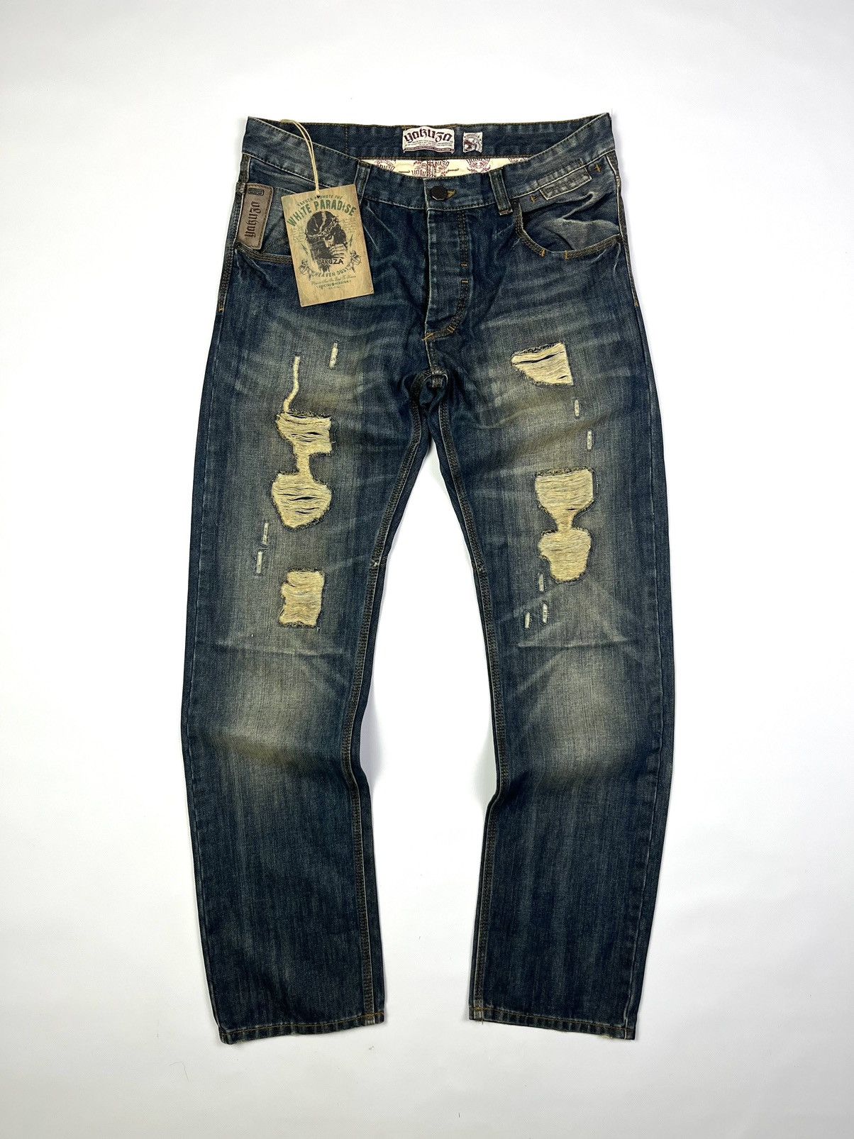 Designer × Japanese Brand New! Yakuza Jeans Art Style Jesus Denim Japanese Brand Size US 33 - 4 Thumbnail