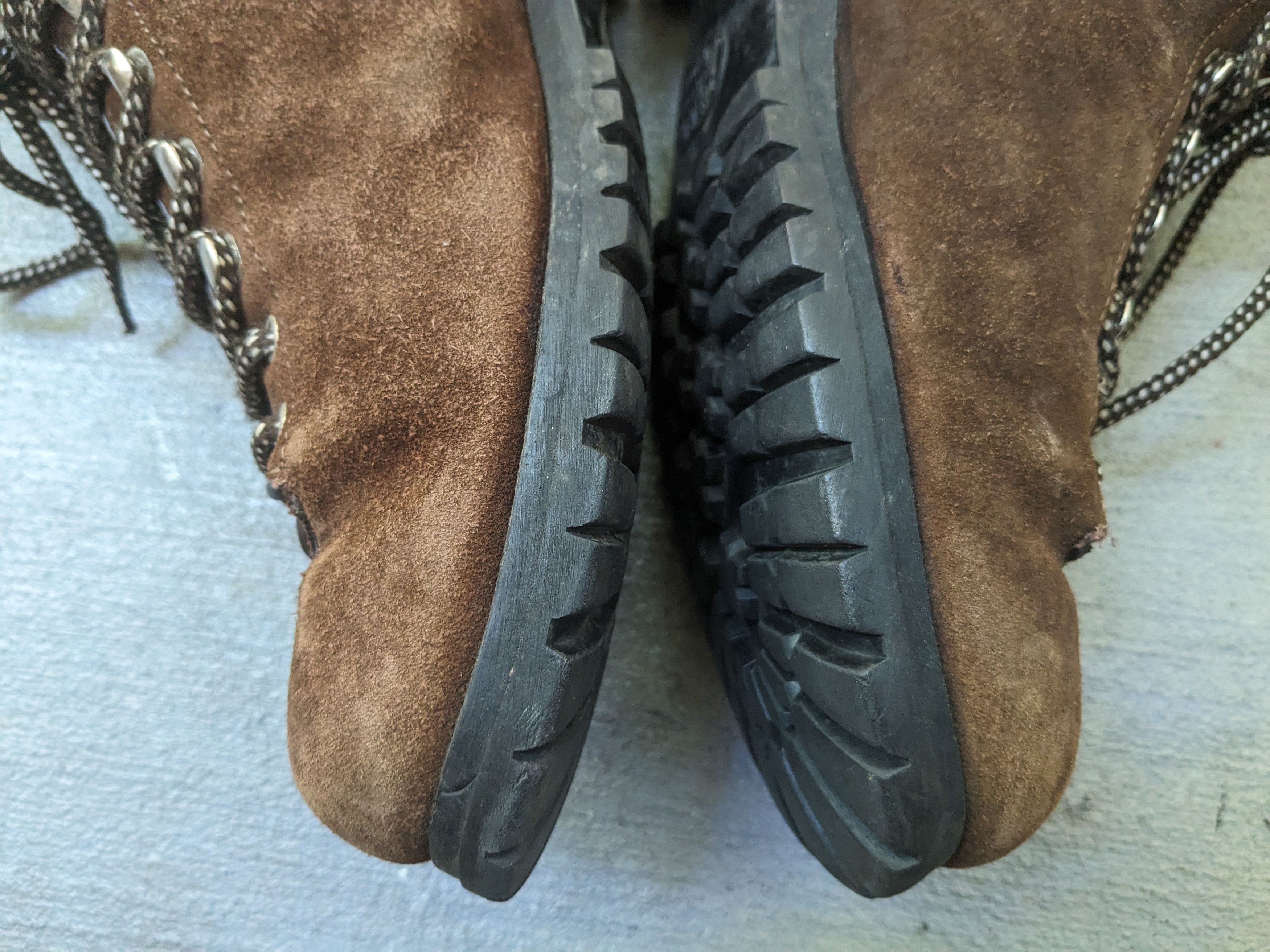 Genuine Leather × Vintage Vintage Fabiano Boots Brown Suede 13.5 Narrow Leather Lace Size US 13 / EU 46 - 9 Thumbnail