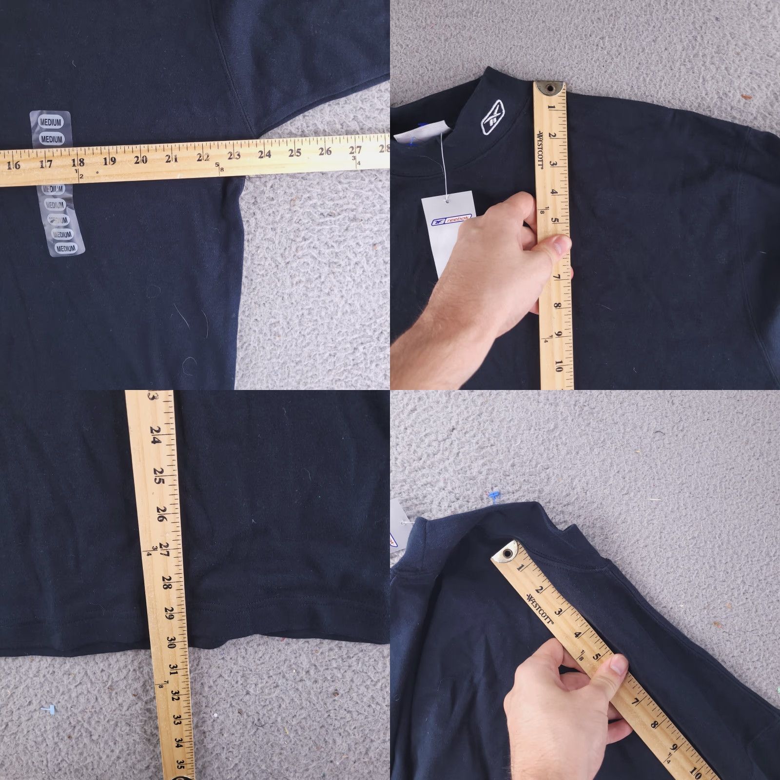 Reebok VINTAGE Reebok Shirt Mens Long Sleeve Mock Neck Black 2000s XL M Black Mock Neck T-Shirt Mens 2000 Reebok Shirt Long Sleeve Mock Neck Black XL M Size US M / EU 48-50 / 2 - 8 Thumbnail