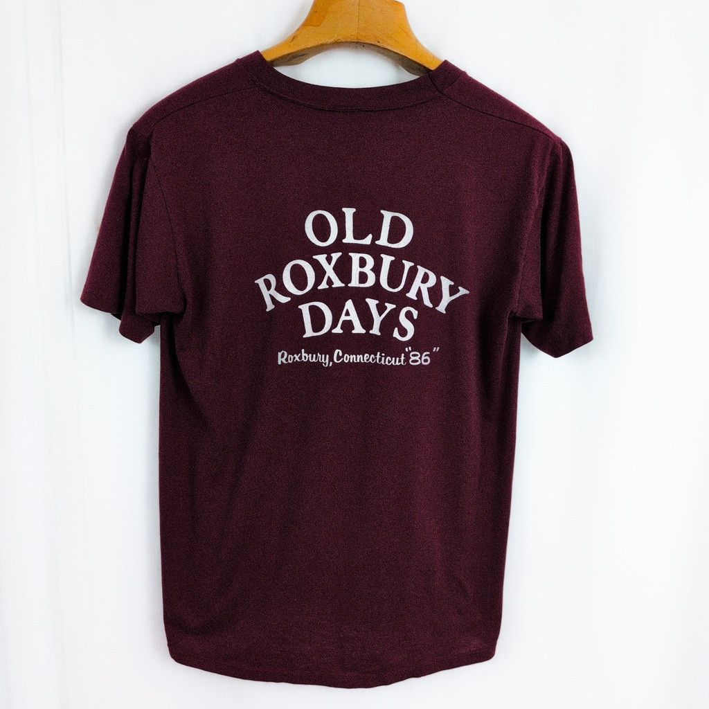Jerzees × Vintage 1986 Dated Old Roxbury (CT) Days Crimson T-Shirt USA Made Size US XL / EU 56 / 4 - 3 Thumbnail