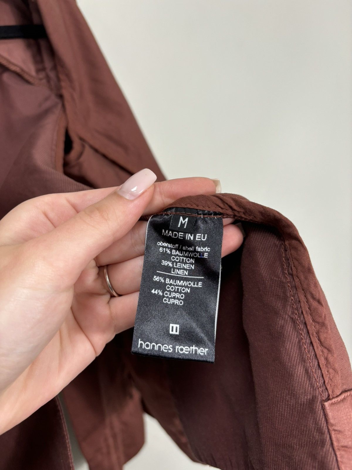 hannes roether Hannes Roether NEW Rust Cotton Linen Luxury Blazer Jacket Size M / US 6-8 / IT 42-44 - 15 Thumbnail