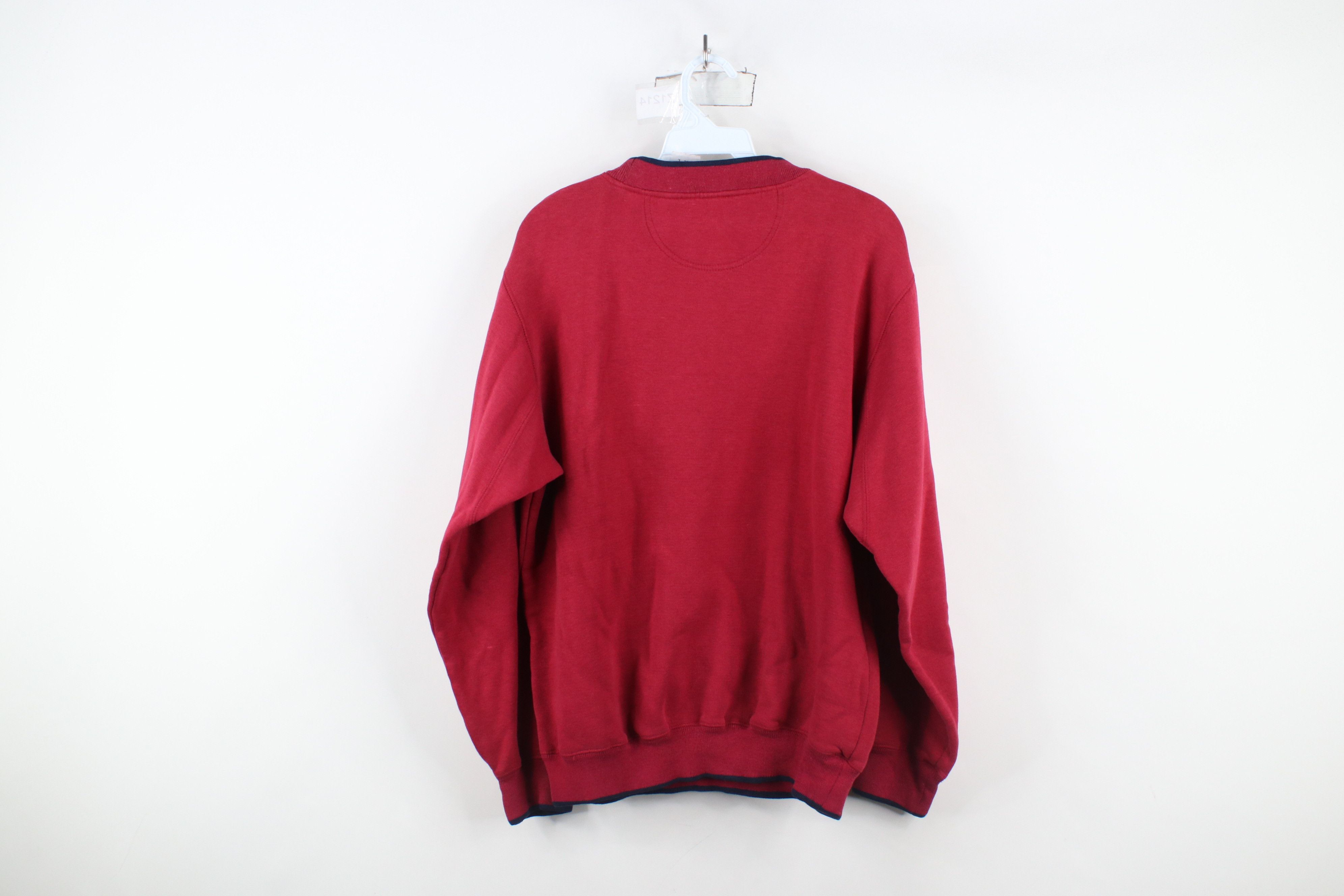 Disney × Vintage Vintage 90s Disney Paisley Mickey Mouse Sweatshirt Red Size L / US 10 / IT 46 - 12 Thumbnail