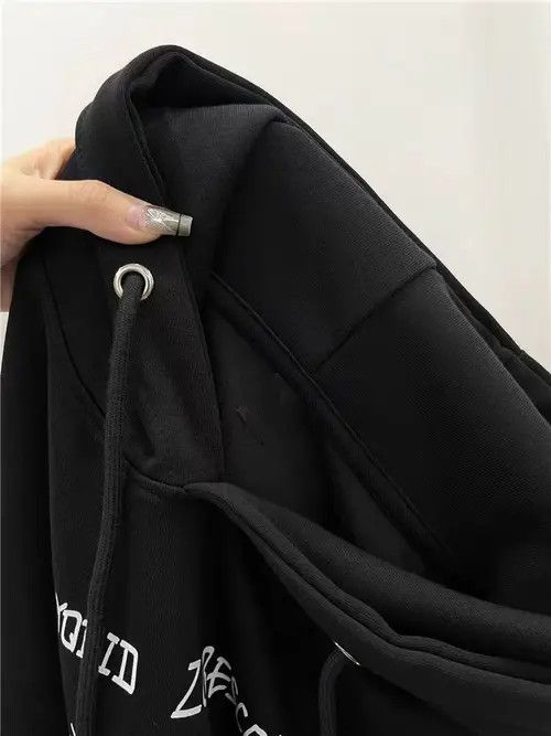 Designer Street Hip Hop Printed Loose Casual Hooded Sweatshirt Size US L / EU 52-54 / 3 - 4 Thumbnail