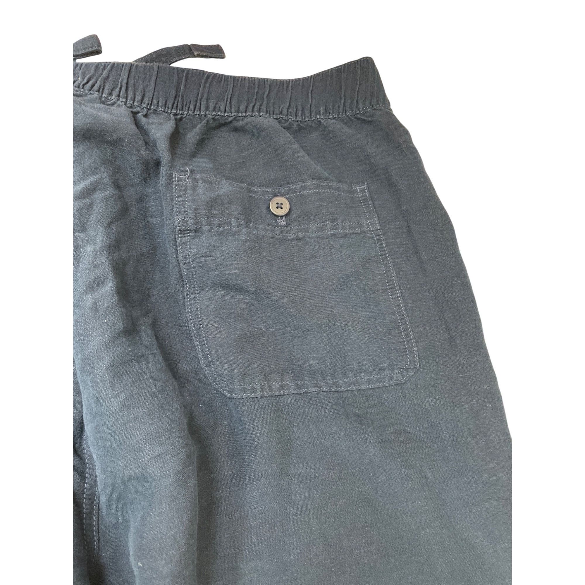 Cubavera Cubavera Womens Blue Linen Blend Drawstring Wide Leg Pants S Size 24" / US 00 / IT 34 - 13 Thumbnail