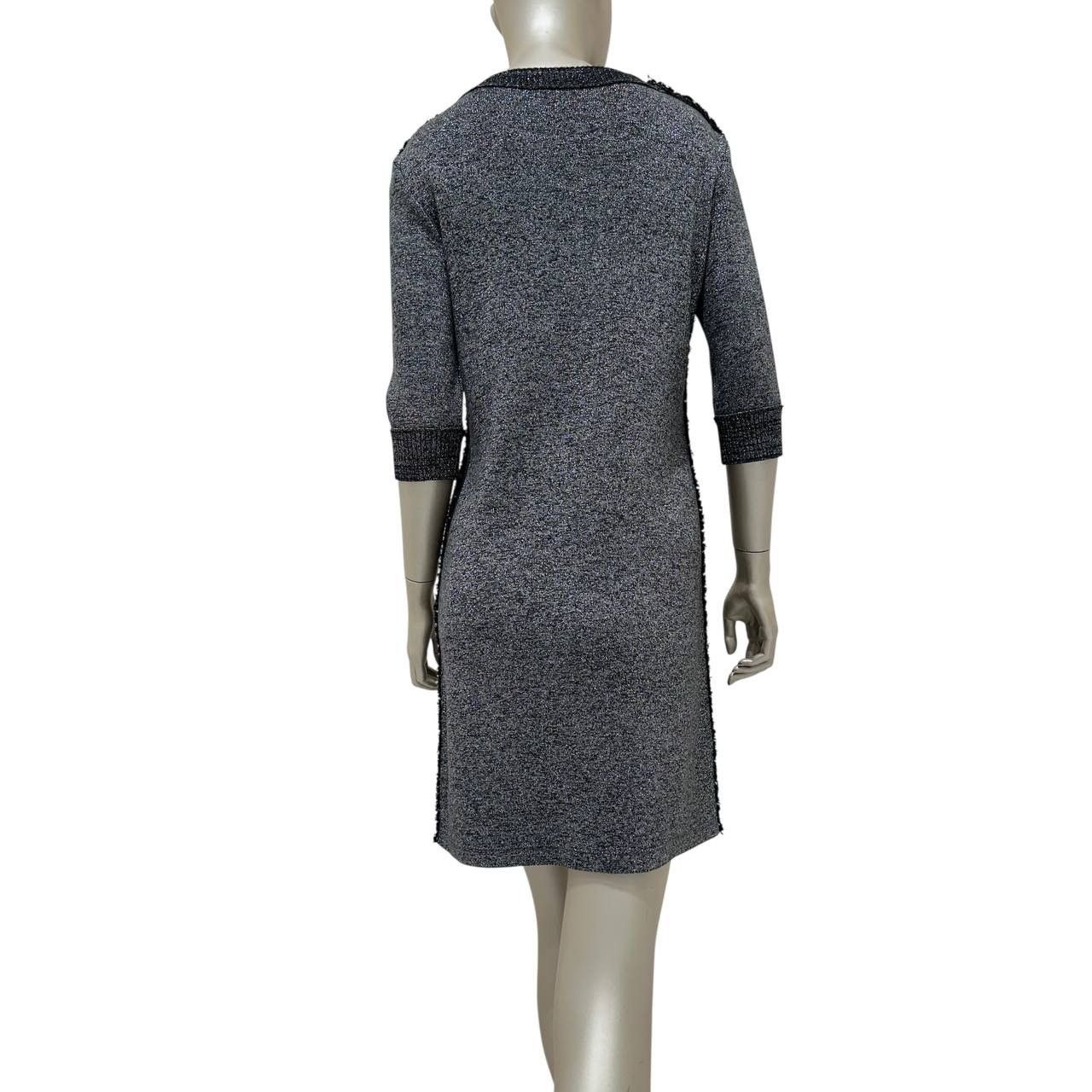 Chanel Chanel Pre-Fall 2017 Grey Wool Cashmere Shift Dress Sz.38 Size S / US 4 / IT 40 - 2 Thumbnail