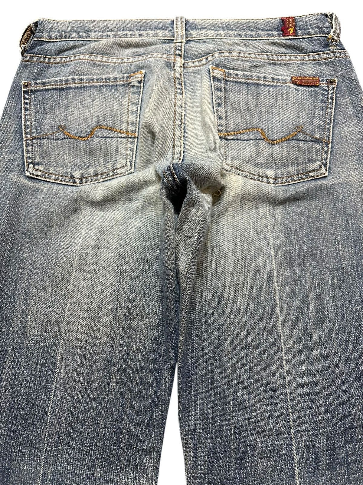 Other Vintage Japanese Brand Blue Faded Wash Style Flare Jeans Size US 28 / EU 44 - 5 Thumbnail