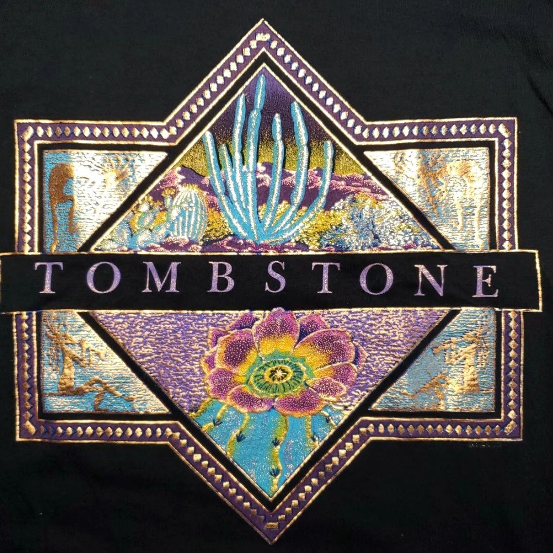 Fruit Of The Loom VINTAGE Tombstone Arizona Shirt Mens S Black Tourist Single Stitch Made in USA Size US S / EU 44-46 / 1 - 3 Thumbnail