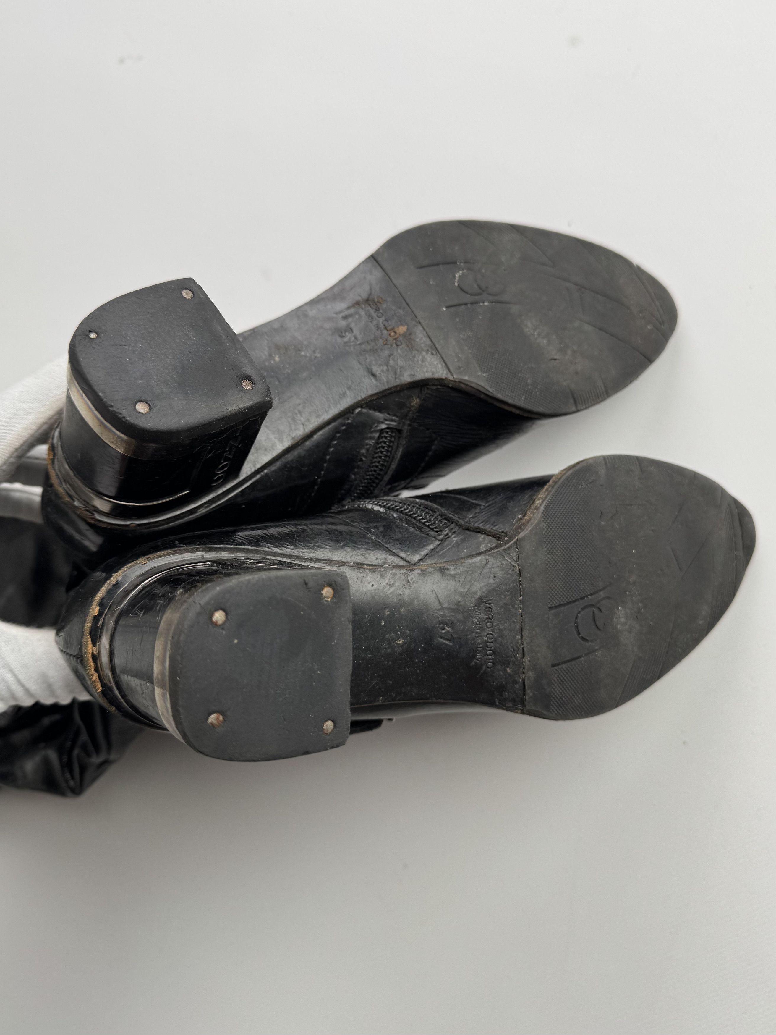 Vintage Vintage Leather Boots With Straps B427(V532)E2 Size US 7 / IT 37 - 8 Thumbnail