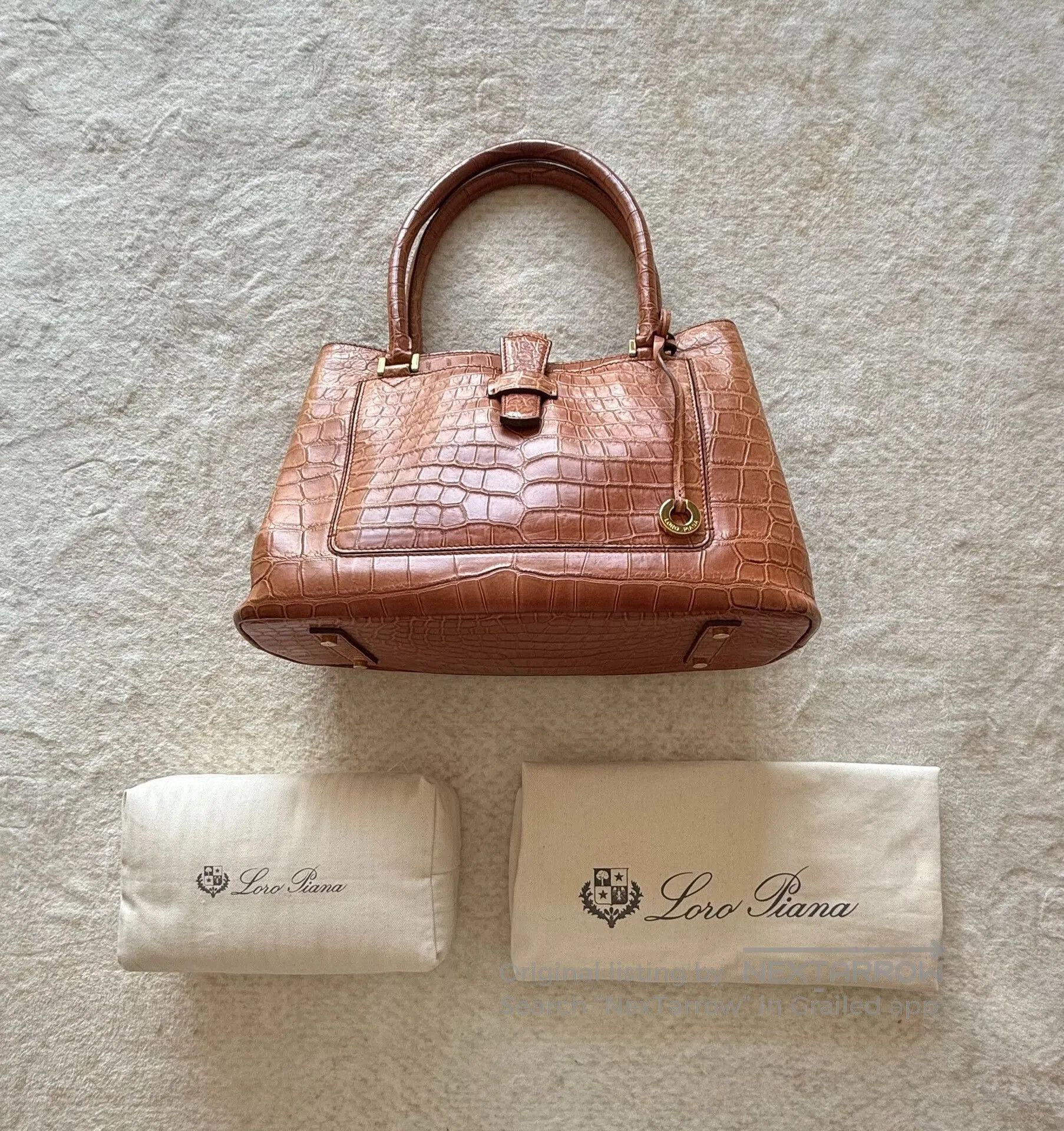 Loro Piana Loro Piana Bellevue Crocodile Handbag. Size ONE SIZE - 4 Thumbnail