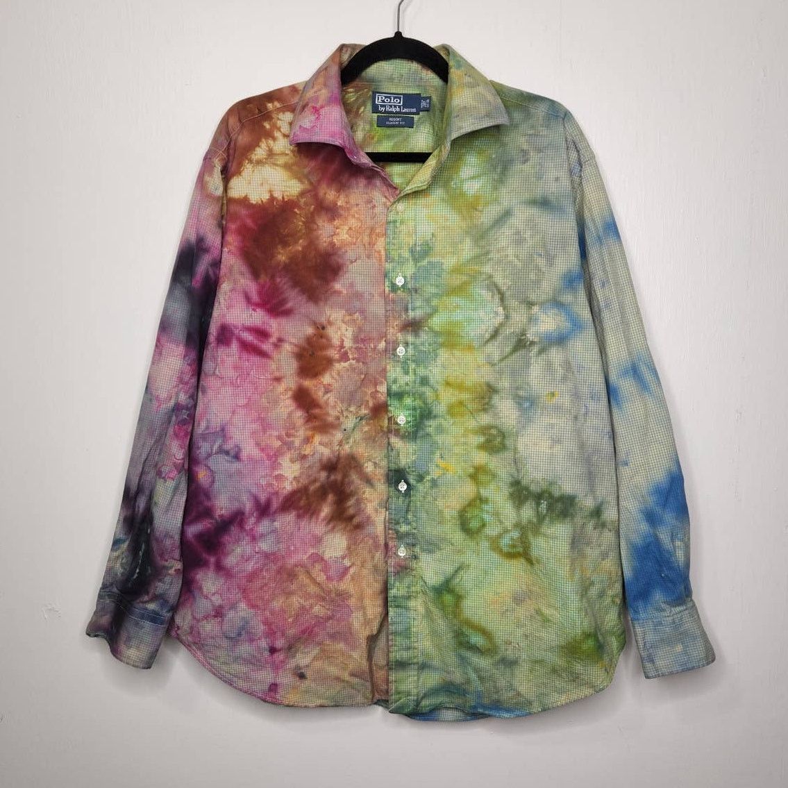 Polo Ralph Lauren Polo Ralph Lauren Regent Classic Button Custom Ice Tie Dye Size US XL / EU 56 / 4 - 2 Thumbnail