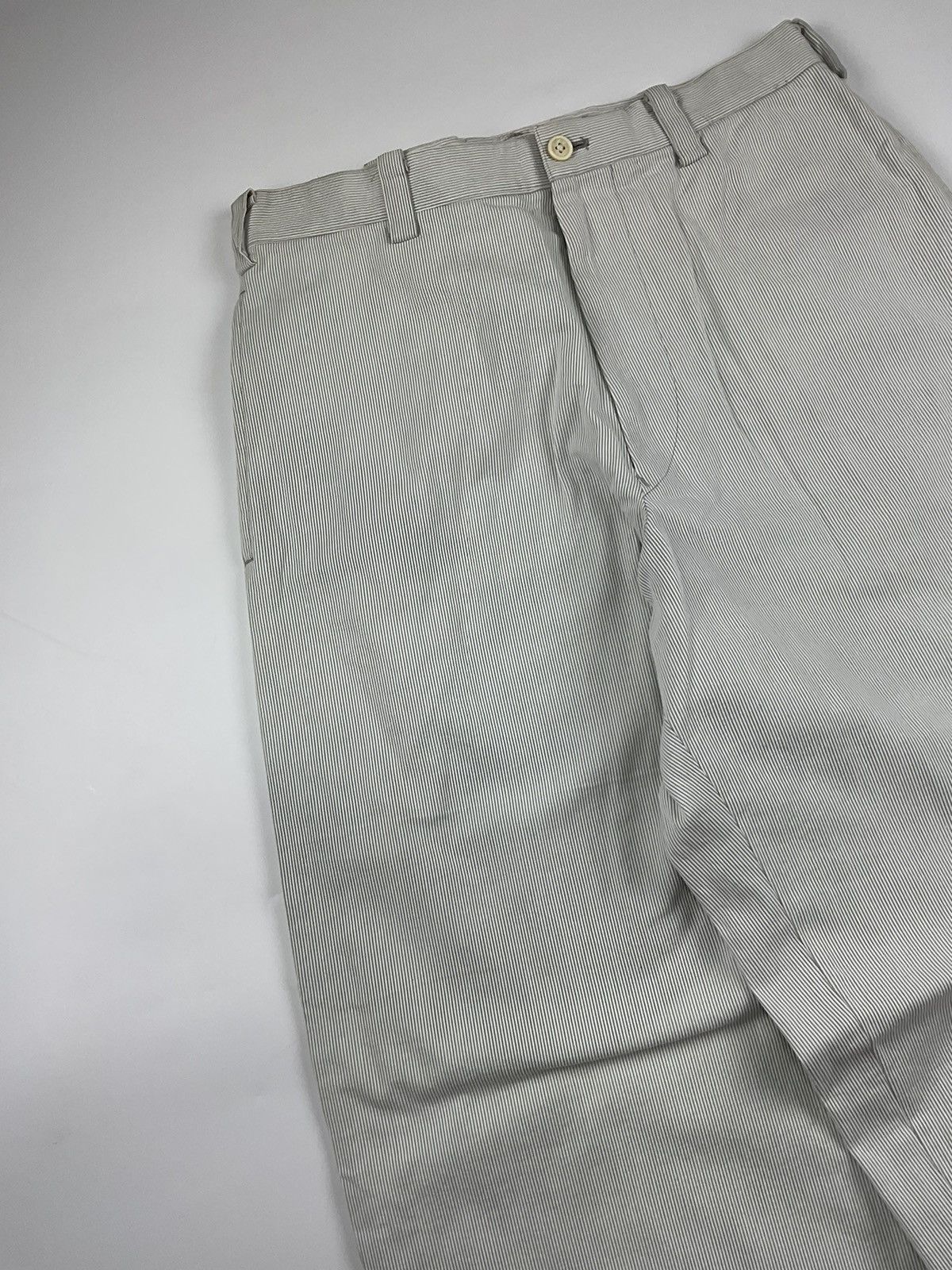 Yohji Yamamoto Ys for Men - Yohji Yamamoto S/S'95 Pinstripe Wide Pants Size US 30 / EU 46 - 3 Thumbnail