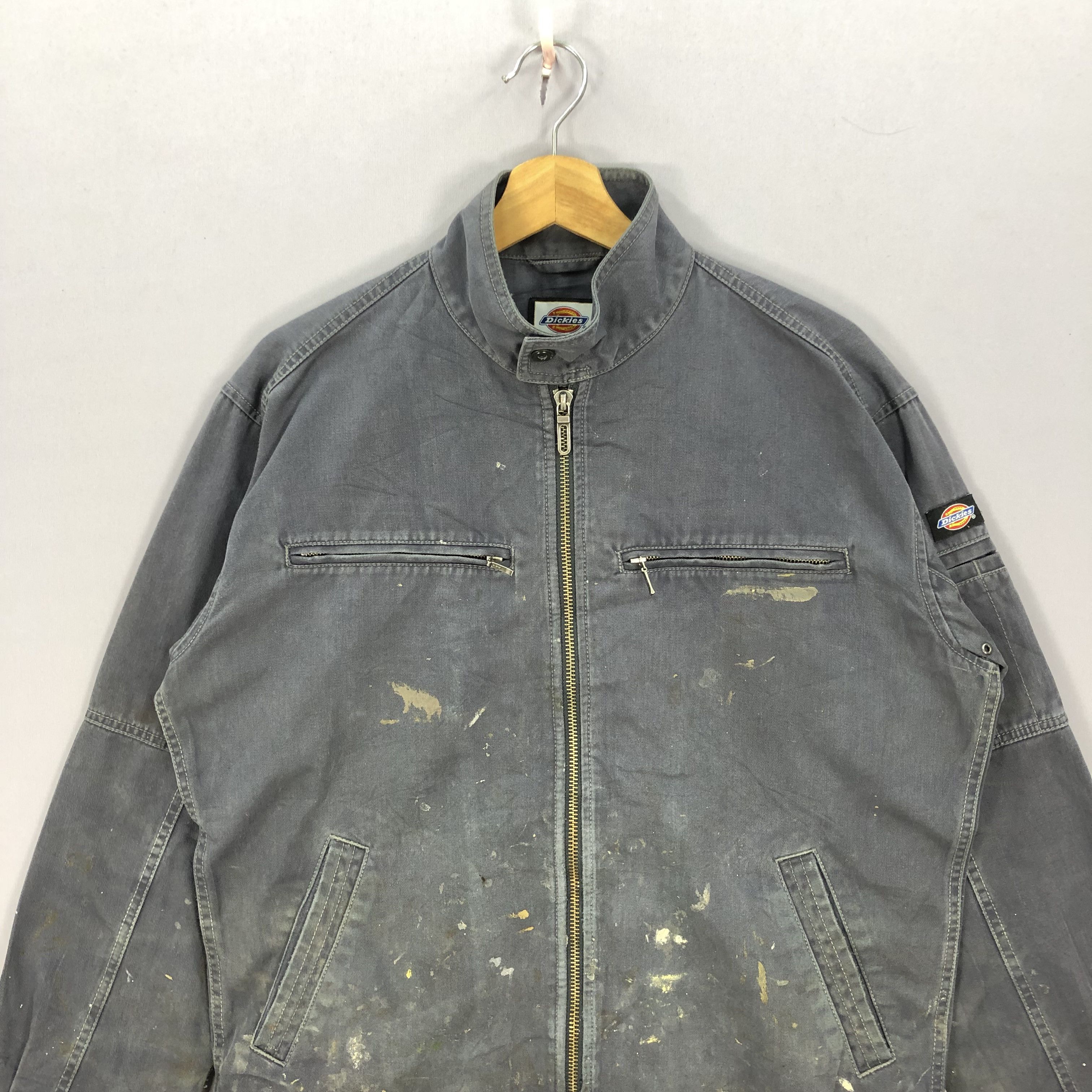 Dickies × Vintage Vintage 90s Dirty Dickies Zipper Workers Jacket Size US L / EU 52-54 / 3 - 2 Thumbnail