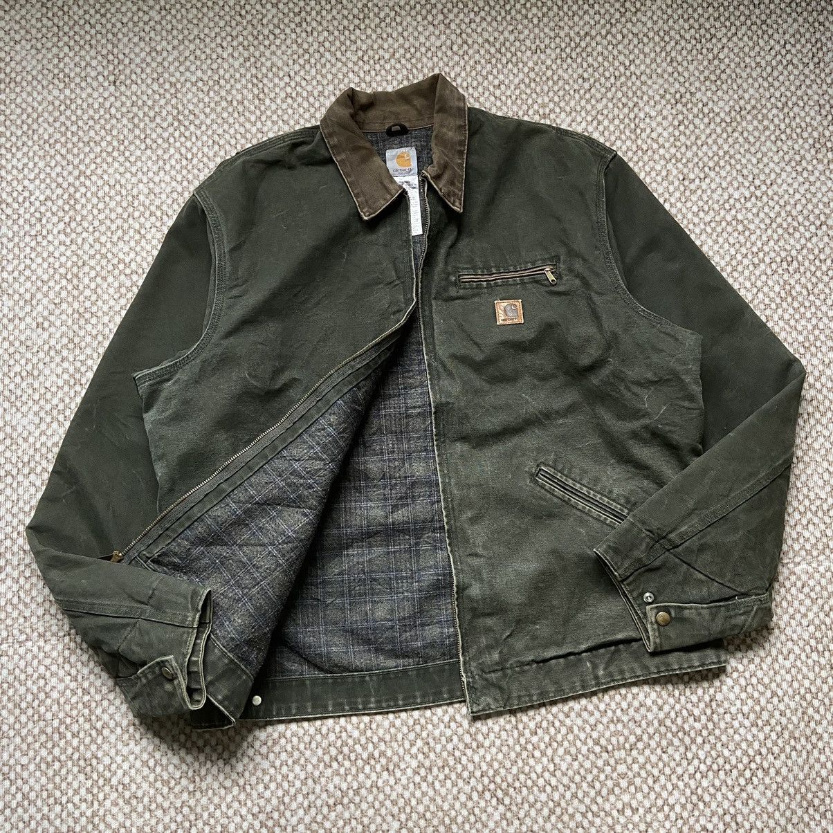 Carhartt × Made In Usa × Vintage J97 Mos Carhartt Detroit Jacket 