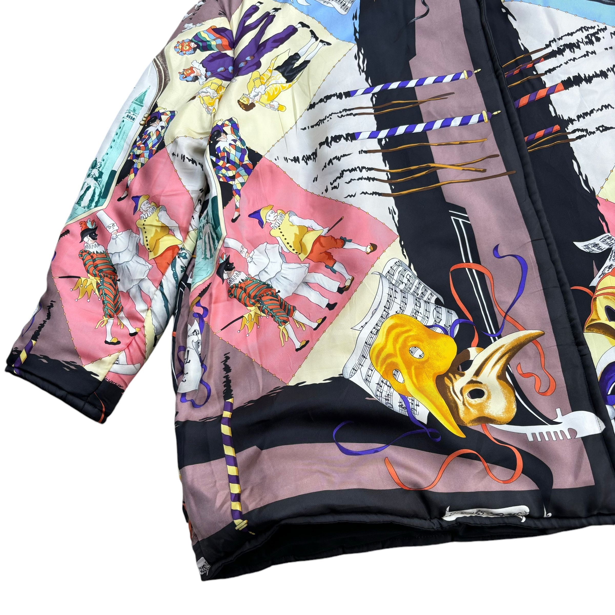 Hermes Vintage Hermes Le Carnavale de Venise Reversible Silk Jacket Size US M / EU 48-50 / 2 - 5 Thumbnail