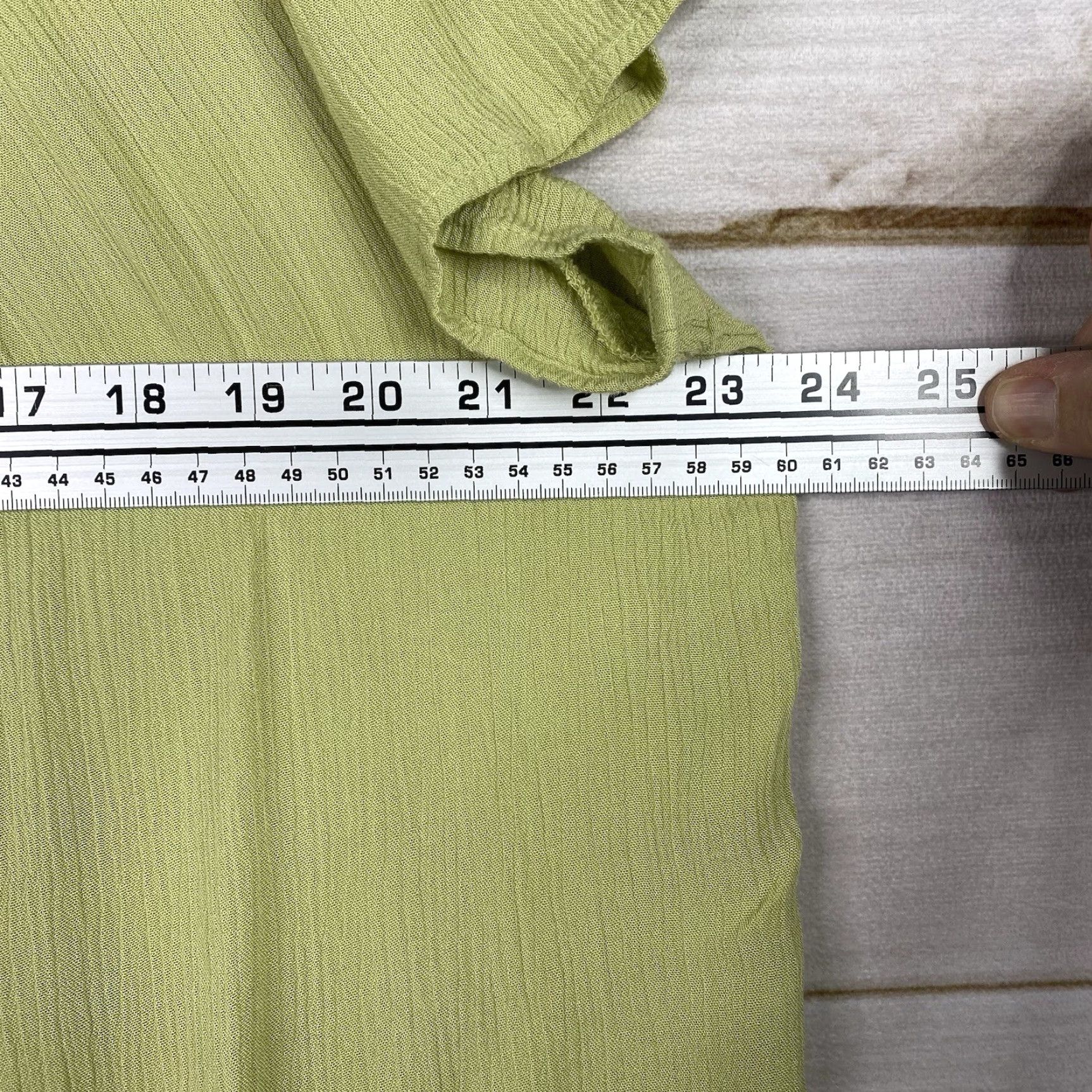 J. Jill J. Jill Womens Top XL Green Pleated Short Cap Sleeve Rayon Blouse Size XL / US 12-14 / IT 48-50 - 5 Thumbnail