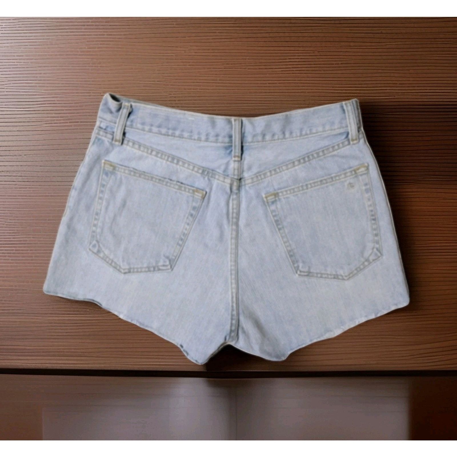 Rag & Bone Rag & Bone Womens Denim Justine Shorts Distressed Frayed Hem Size 25" / US 0 / IT 36 - 8 Thumbnail